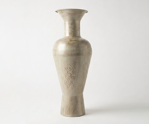 Vaas Medora B27 x D27 x H71 cm Metaal Ivory Terra Handgemaakt