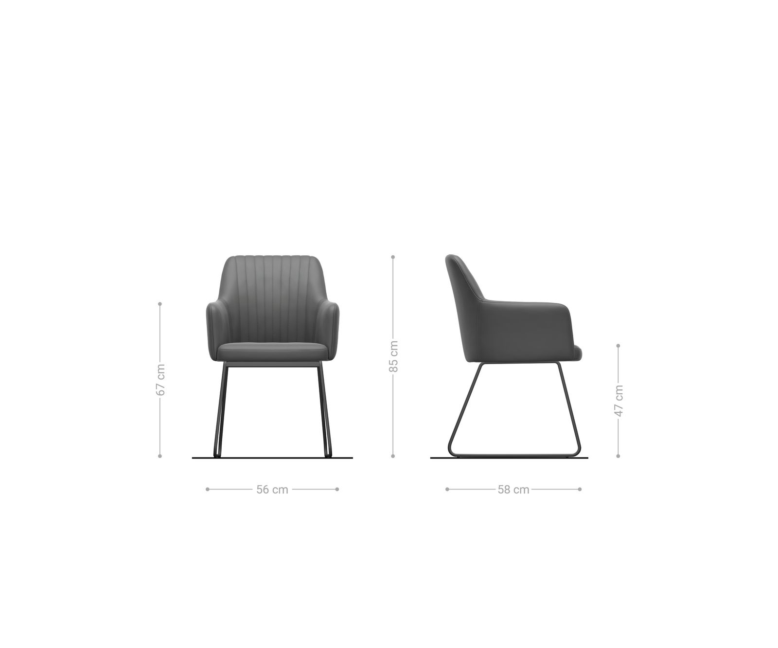 Eetkamerstoel Greg-Flex pluchen crème-wit slipframe roestvrij staal pocketveer kern 6