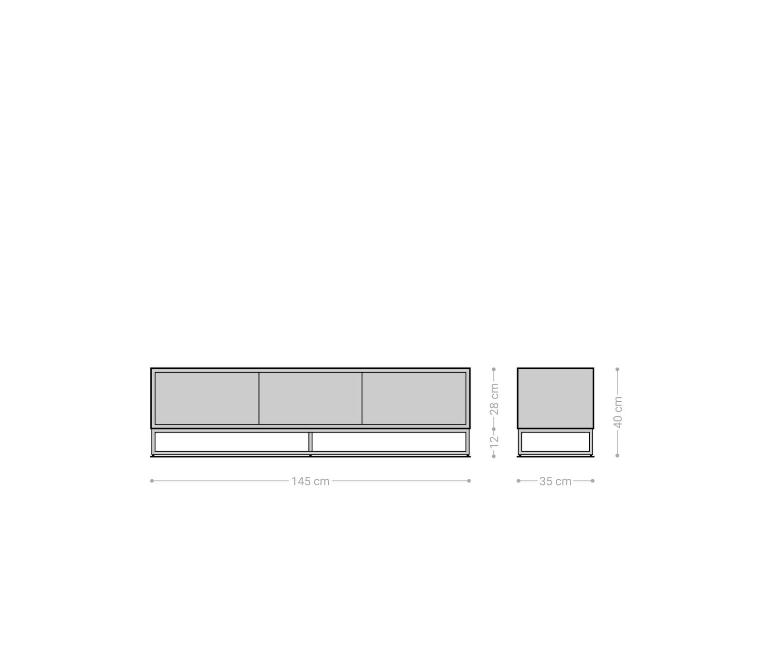 Tv-meubel Famke 145 cm mango teak 3 deuren 9