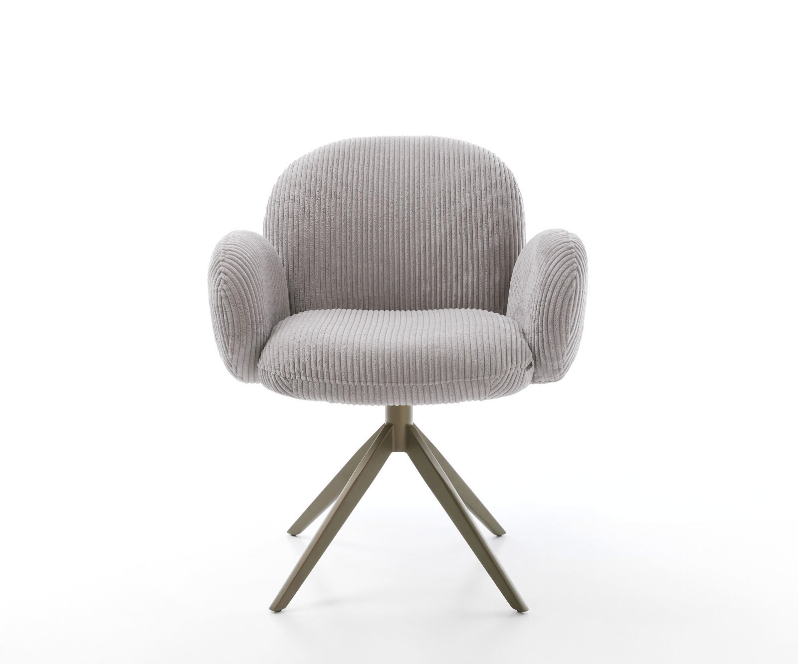 Draaistoel Nube-Flex met armleuning koord zilver grijs kruisframe breed afwerking met titanium 360° draaibaar rocker-functie pocketveer kern 1