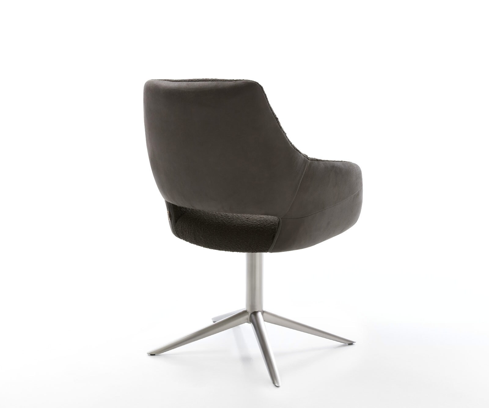 Draaistoel Yago-Flex met armleuning materiaalmix zwart kruispoot roestvrij staal 360° draaibaar rocker-functie pocketveer kern 5