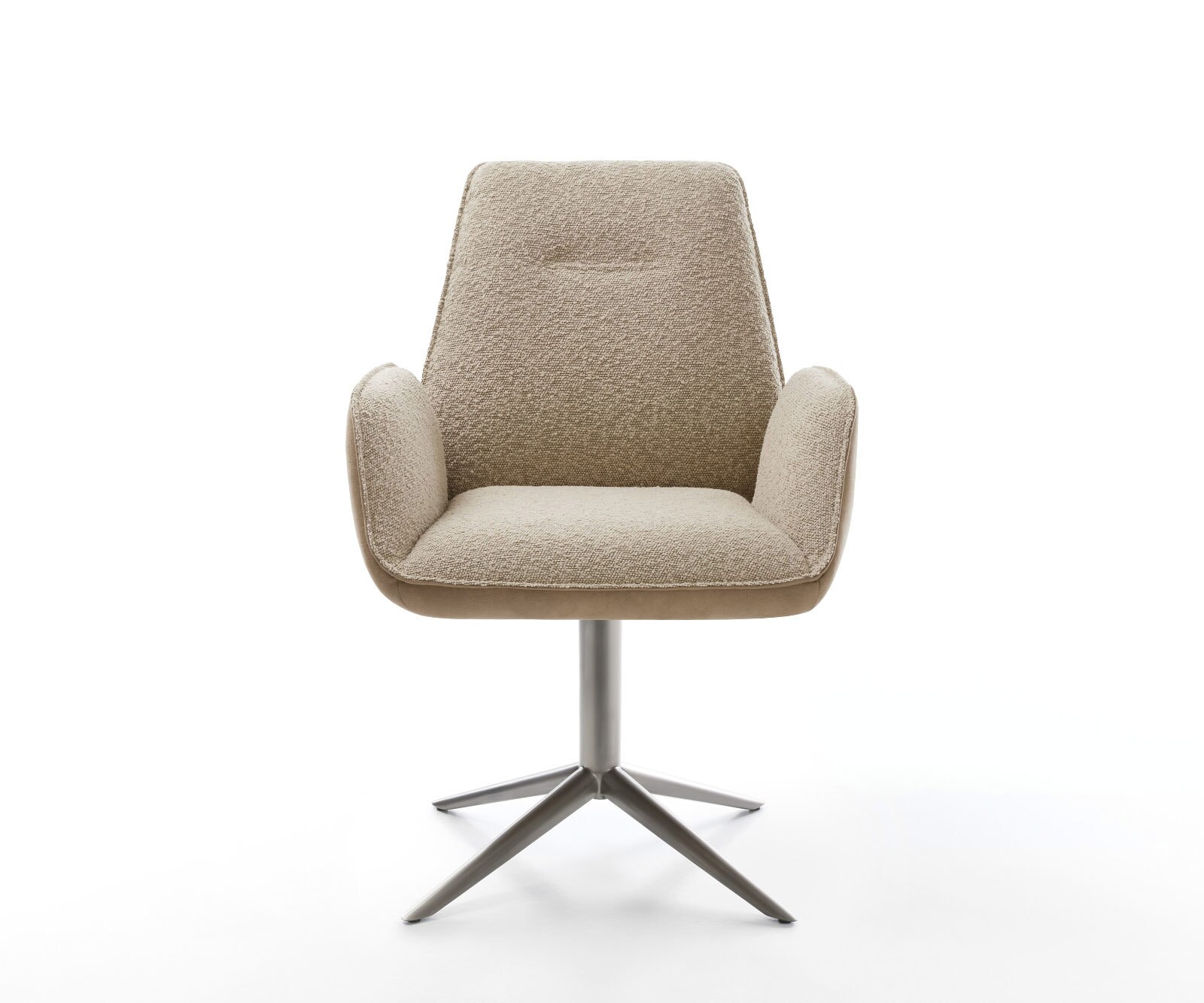 Draaistoel Zoa-Flex materiaalmix mud kruispoot roestvrij staal 360° draaibaar rocker-functie pocketveer kern 2