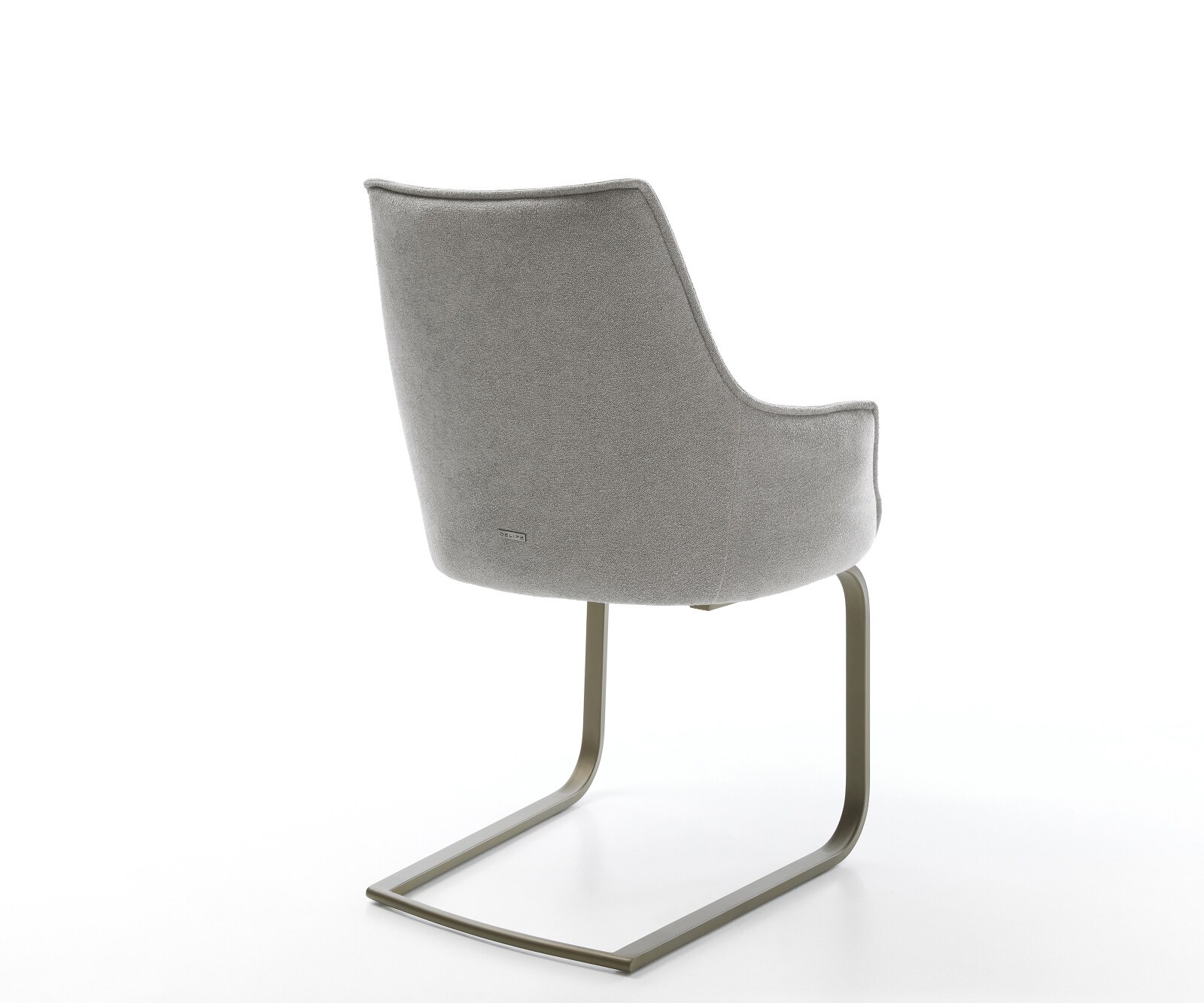 Sledemodel Alja-Flex met armleuning zachte stof met structuur grijs sledemodel vlak afwerking met titanium pocketveer kern 5