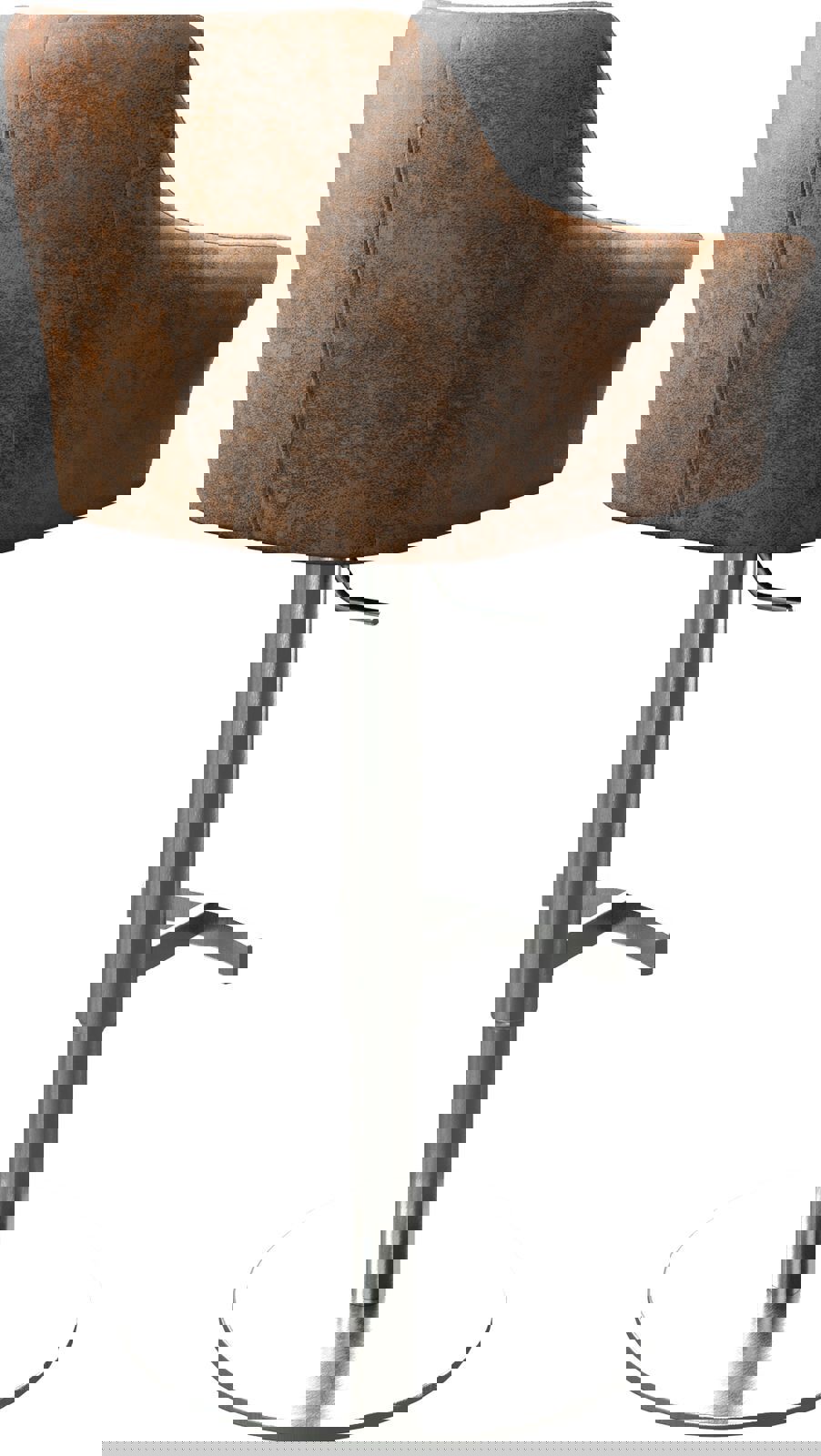 Barstoel Yulo-Flex vintage bruin draaivoet hoogteverstelbaar roestvrijstaal 4 Barstoel Yulo-Flex vintage bruin draaivoet hoogteverstelbaar roestvrijstaal 4