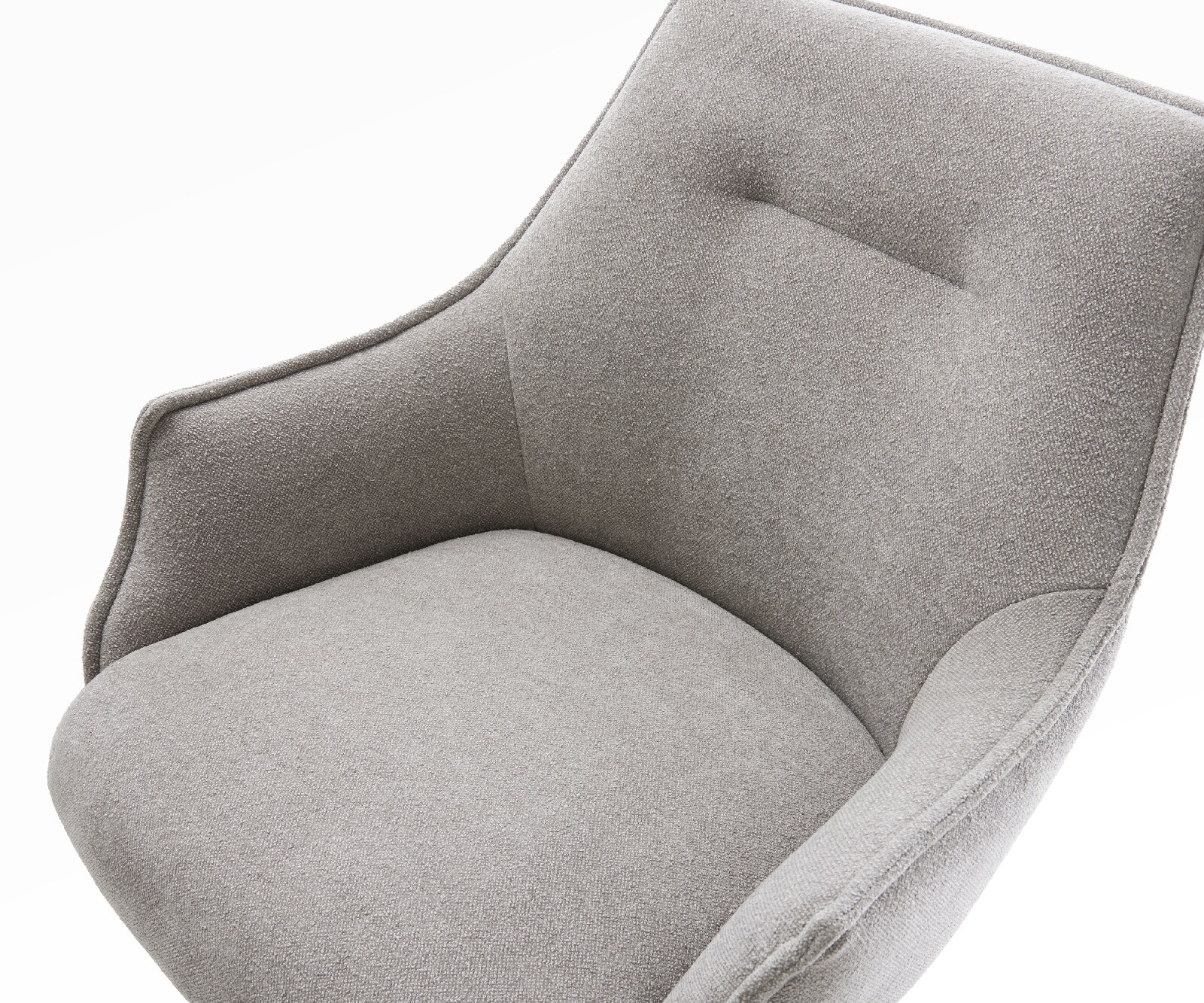 Barstoel Alja-Flex Zachte stof met structuur Grijs Sledeonderstel roestvrij staal Zilver Pocketvering 4