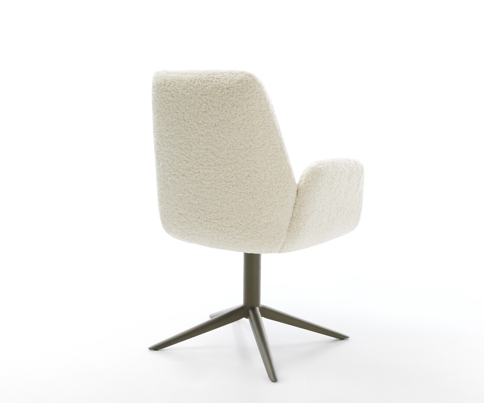 Draaistoel Zoa-Flex teddy beige kruispoot afwerking met titanium 360° draaibaar rocker-functie pocketveer kern 3