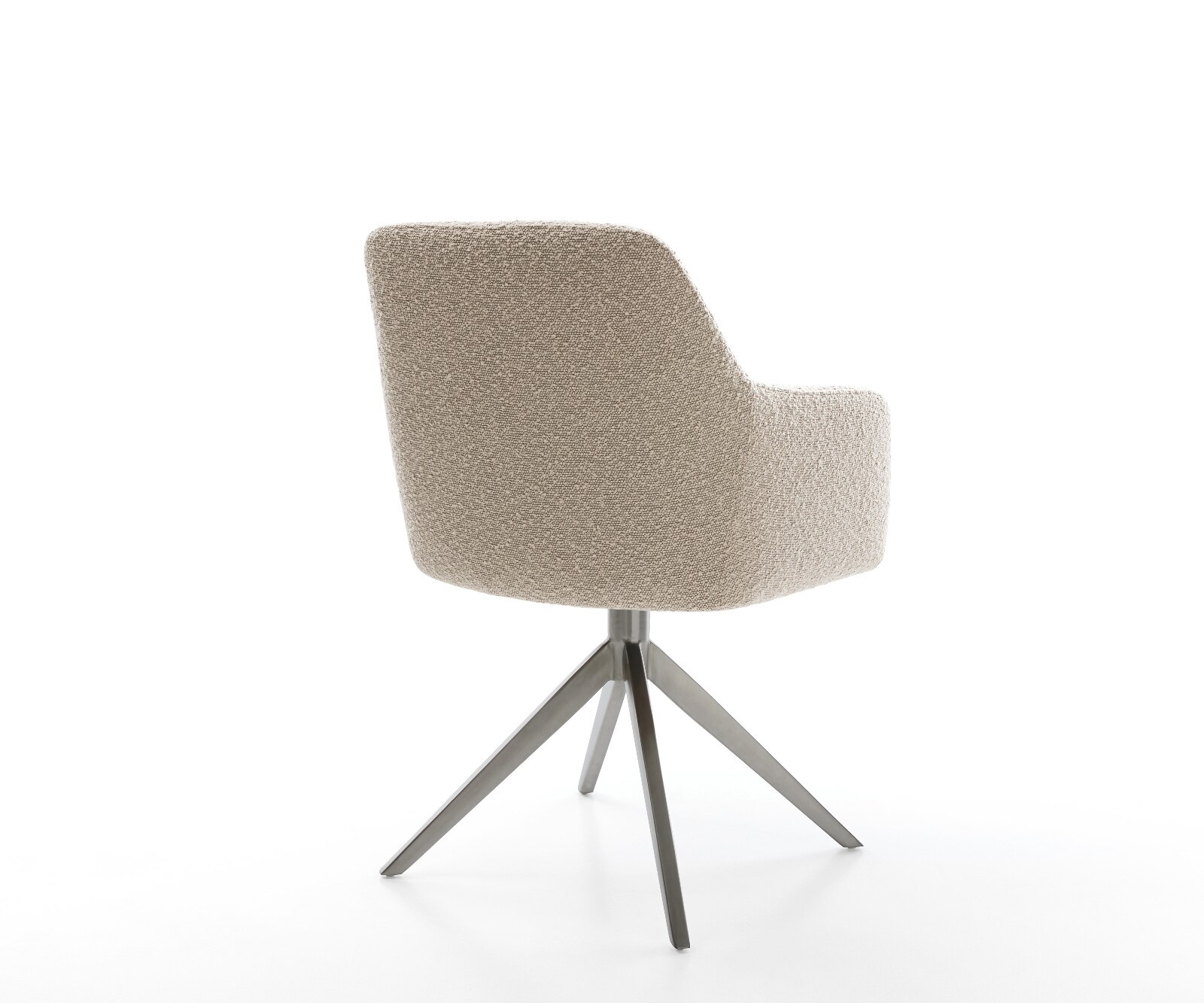 Draaistoel Greg-Flex bouclé mud kruisframe breed grafiet 360° draaibaar rocker-functie pocketveer kern 4