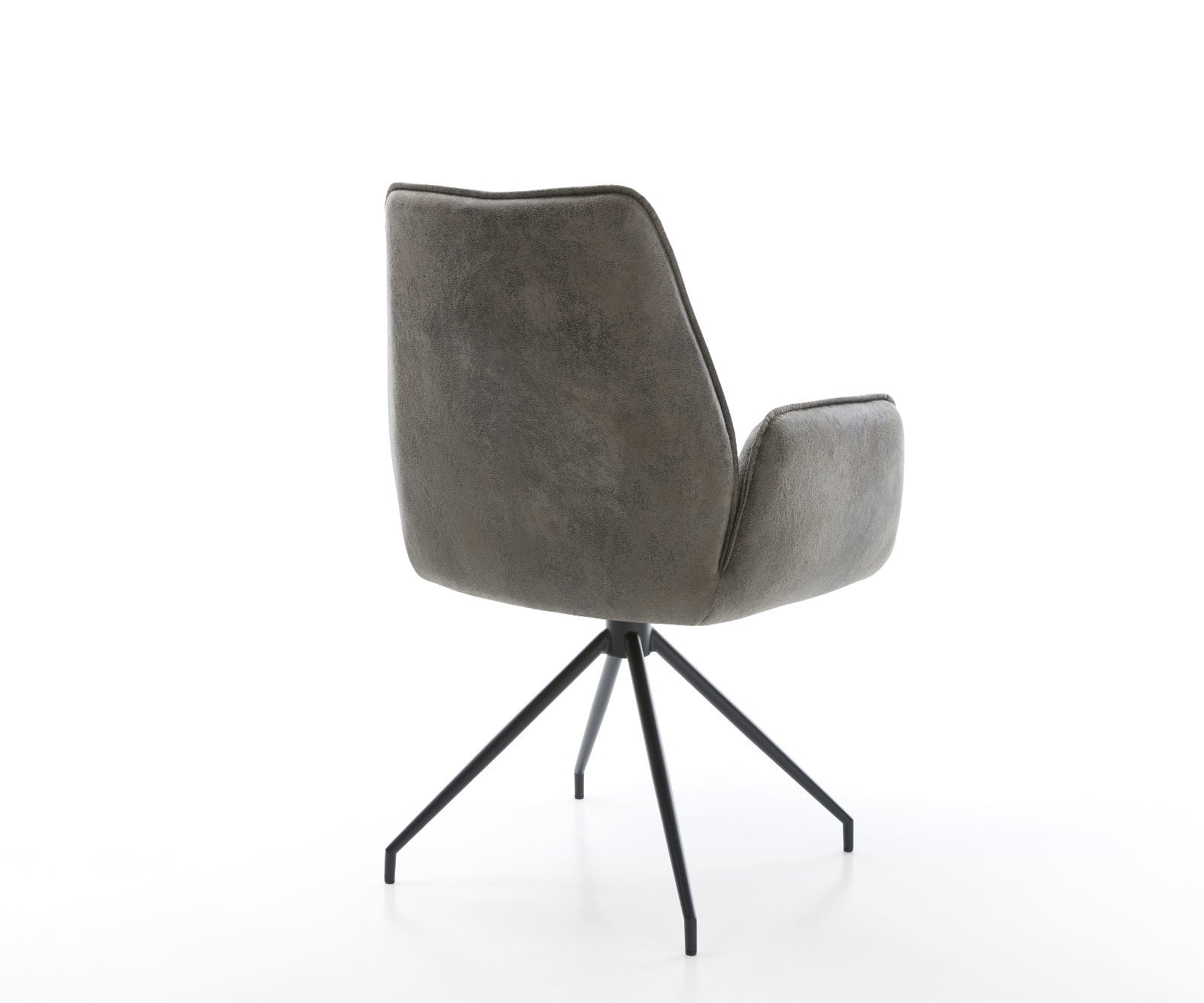 Eetkamerstoel Zoa-Flex microvelours grijs antiek kruisframe conisch zwart pocketveer kern 4 Eetkamerstoel Zoa-Flex microvelours grijs antiek kruisframe conisch zwart pocketveer kern 4