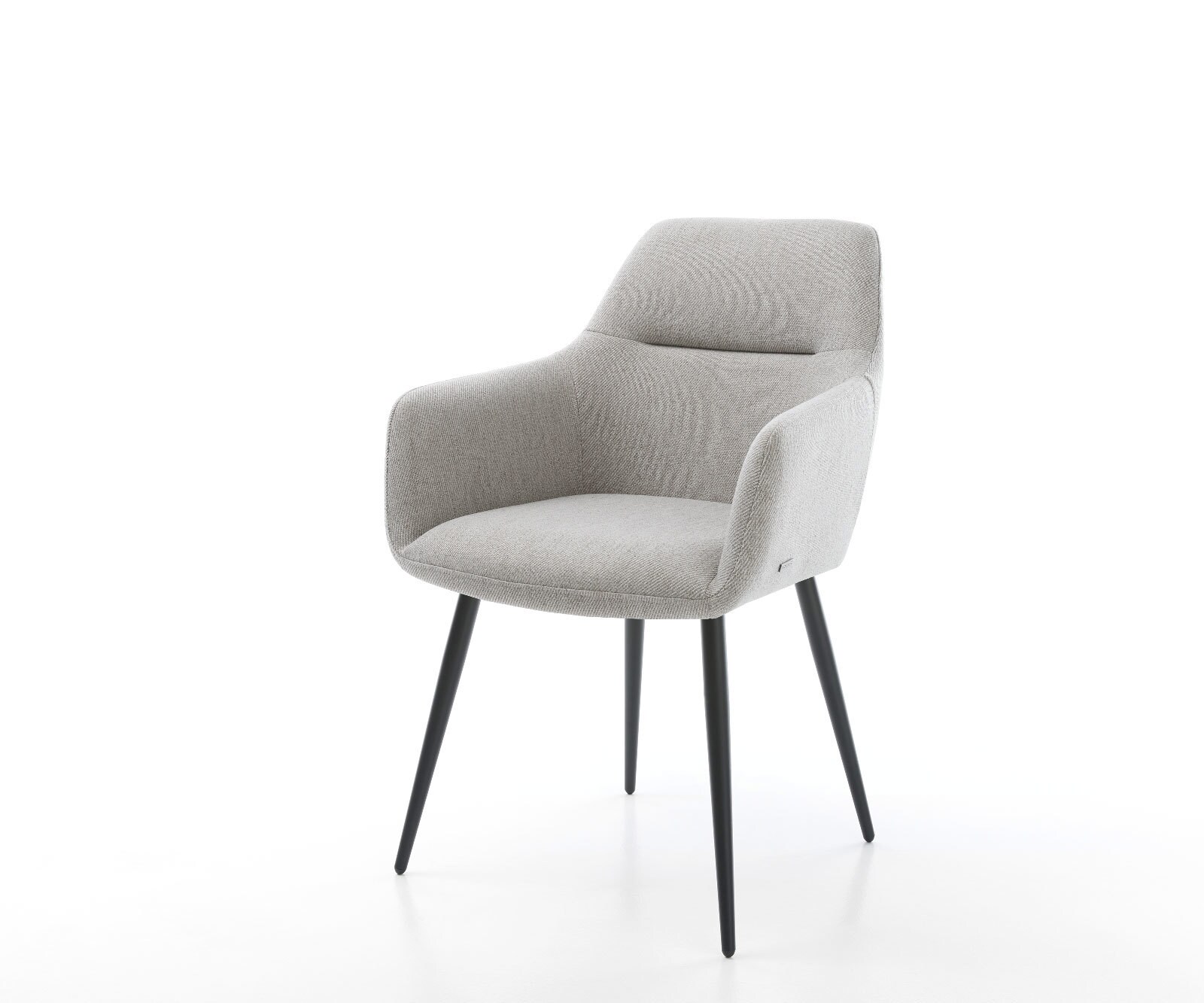 Eetkamerstoel Pejo-Flex stripes lichtgrijs 4-poot conisch zwart pocketveer kern Eetkamerstoel Pejo-Flex stripes lichtgrijs 4-poot conisch zwart pocketveer kern