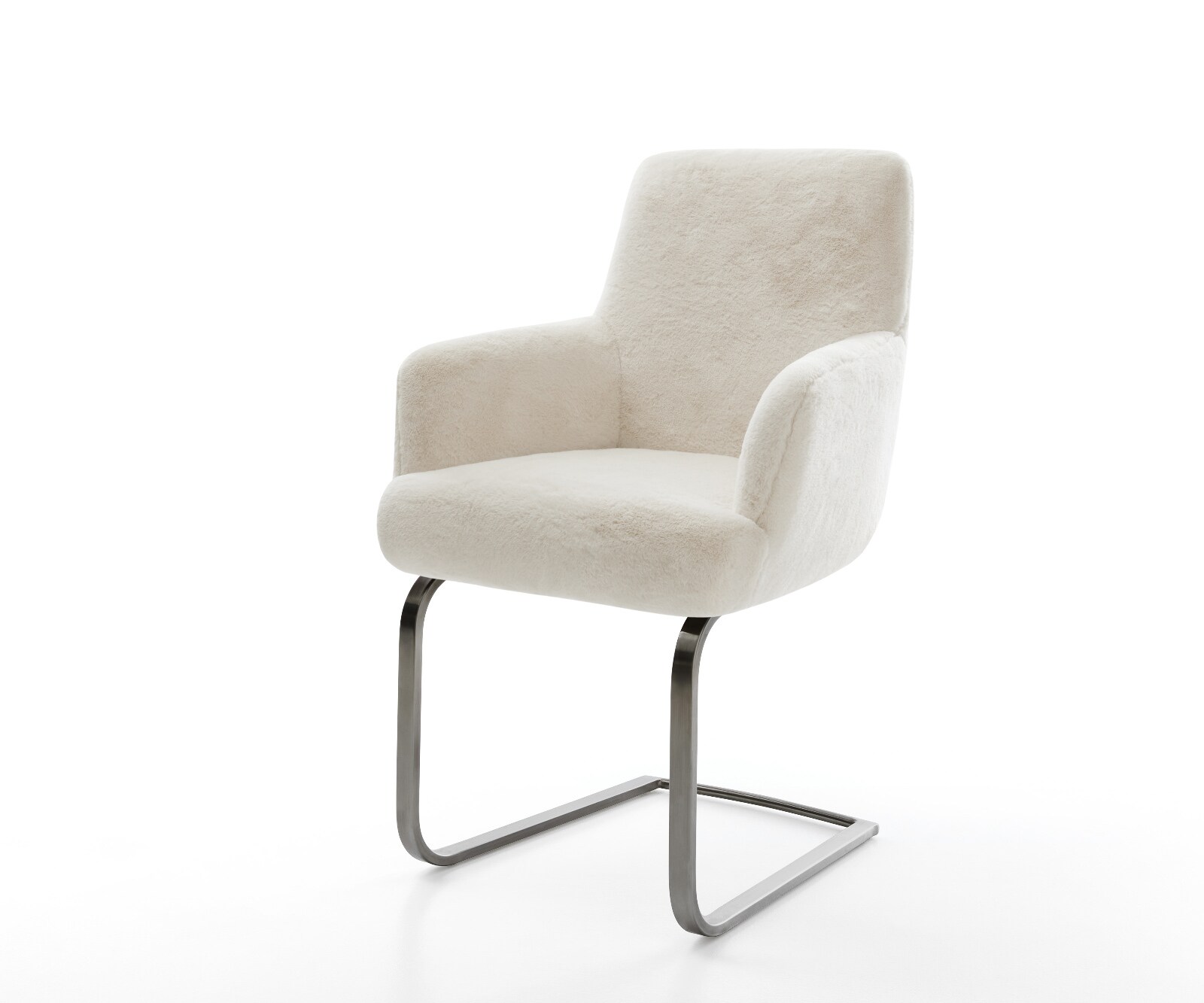 Sledemodel Heira-Flex met armleuning pluchen crème-wit sledemodel vlak grafiet pocketveer kern 1