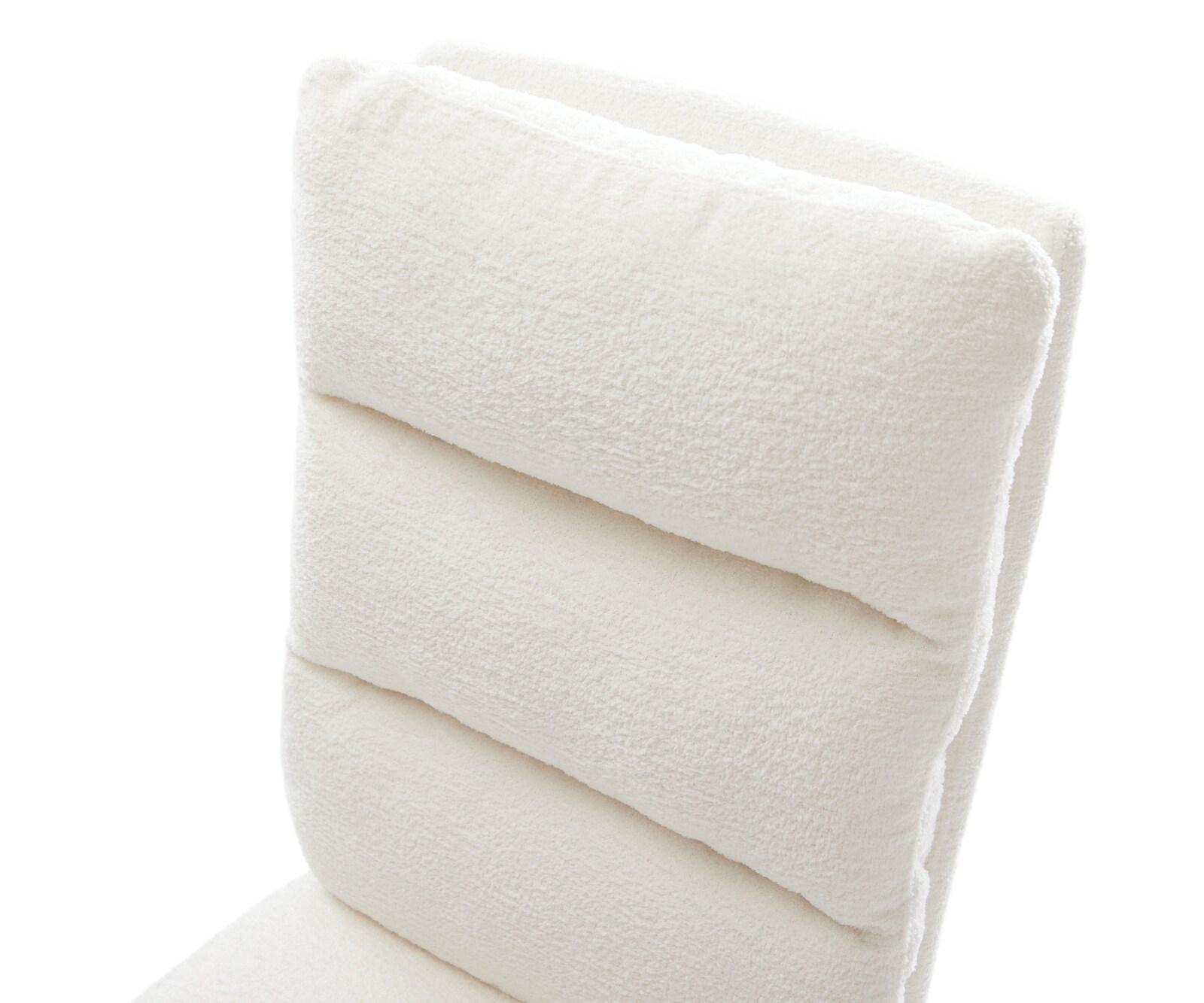 Sledemodel Pela-Flex bouclé zacht beige sledemodel vlak roestvrij staal pocketveer kern 4