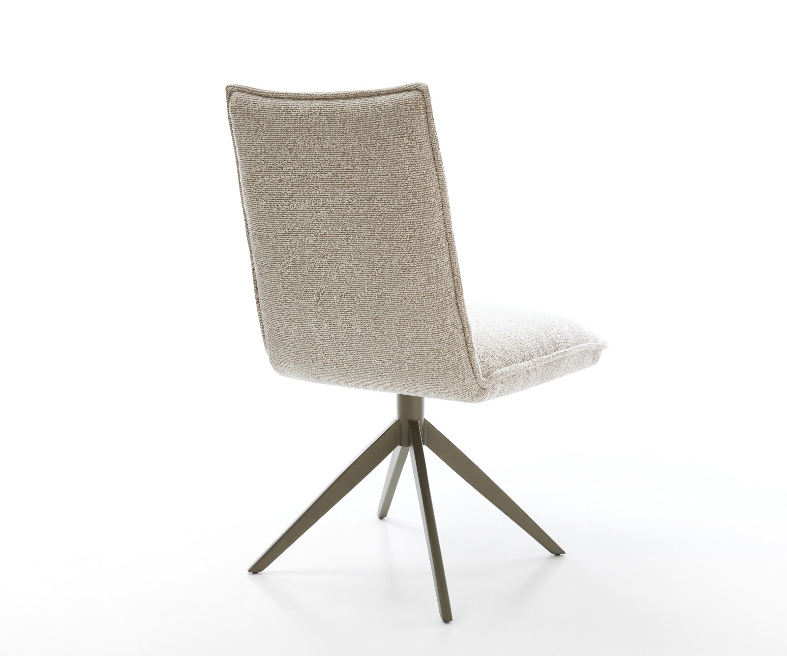 Draaistoel Lelio-Flex geweven stof beige kruisframe breed afwerking met titanium 360° draaibaar rocker-functie pocketveer kern 5