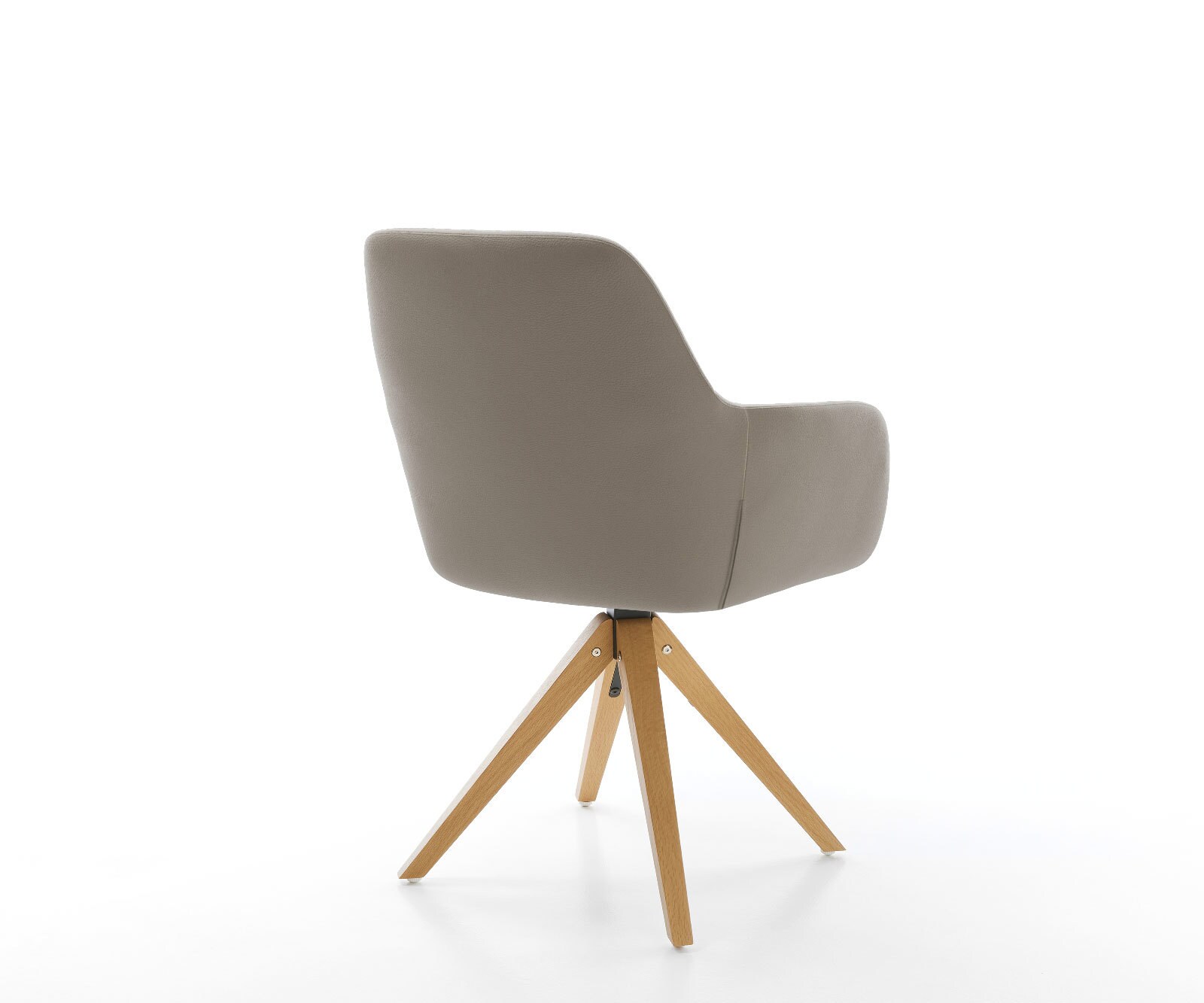 Eetkamerstoel Pejo-Flex echt leer mud houten frame hoekig natuur pocketveer kern 5