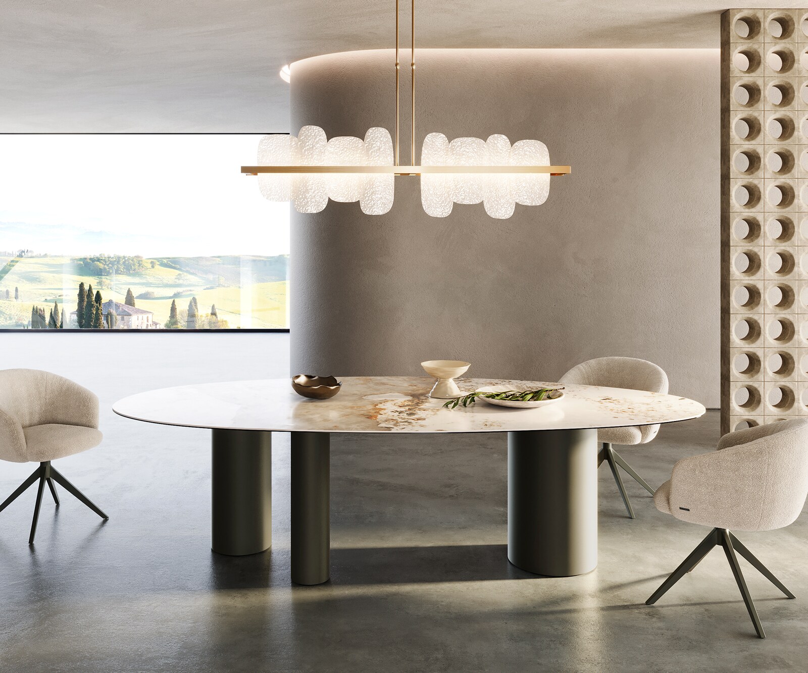 Onderstel Troa metaal effect titanium voor tafelbladen vanaf 200 cm 1