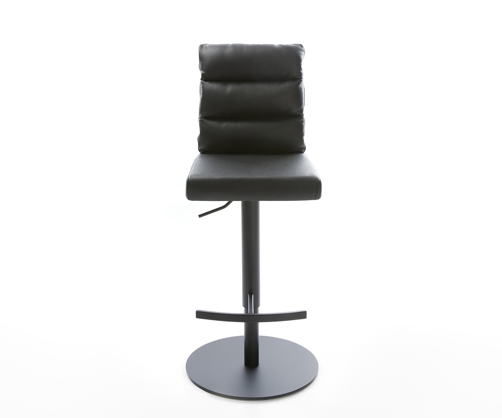 Barstoel Pela-Flex echt leer zwart draaivoet hoogte verstelbaar metaal 1 Barstoel Pela-Flex echt leer zwart draaivoet hoogte verstelbaar metaal 1