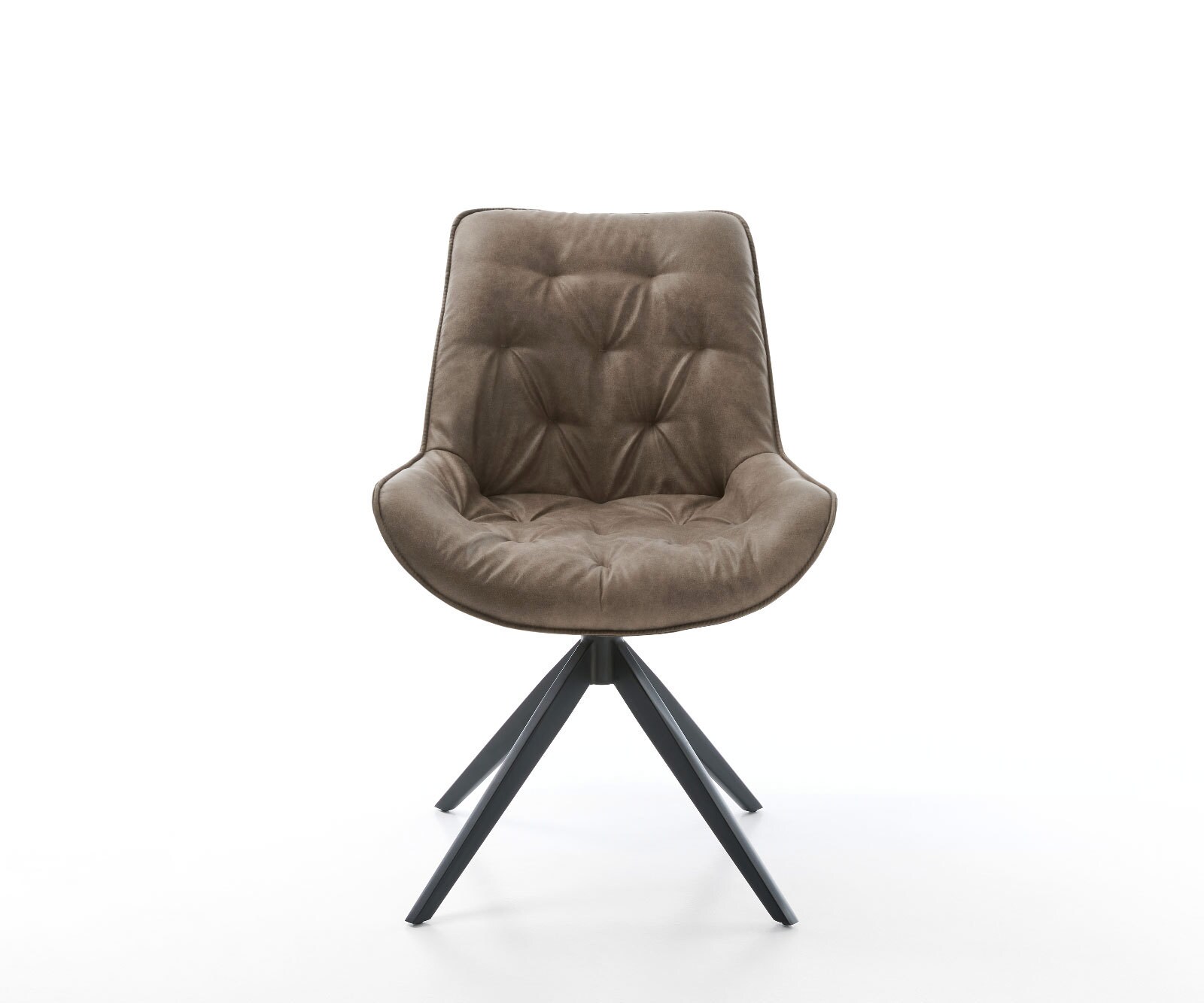 Eetkamerstoel Taimi-Flex microvelours taupe vintage kruisframe breed zwart 1 Eetkamerstoel Taimi-Flex microvelours taupe vintage kruisframe breed zwart 1