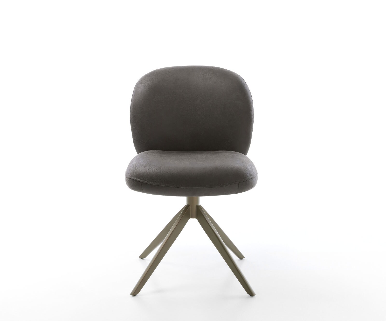Draaistoel Nube-Flex microvelours antraciet vintage kruisframe breed afwerking met titanium 360° draaibaar rocker-functie pocketveer kern 1