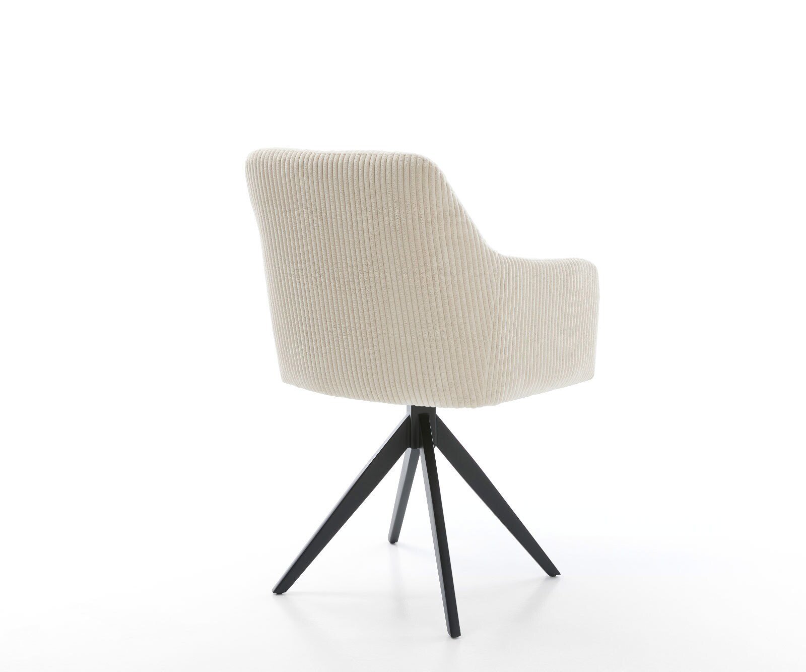 Eetkamerstoel Greg-Flex koord beige kruisframe hoekig zwart pocketveer kern 4
