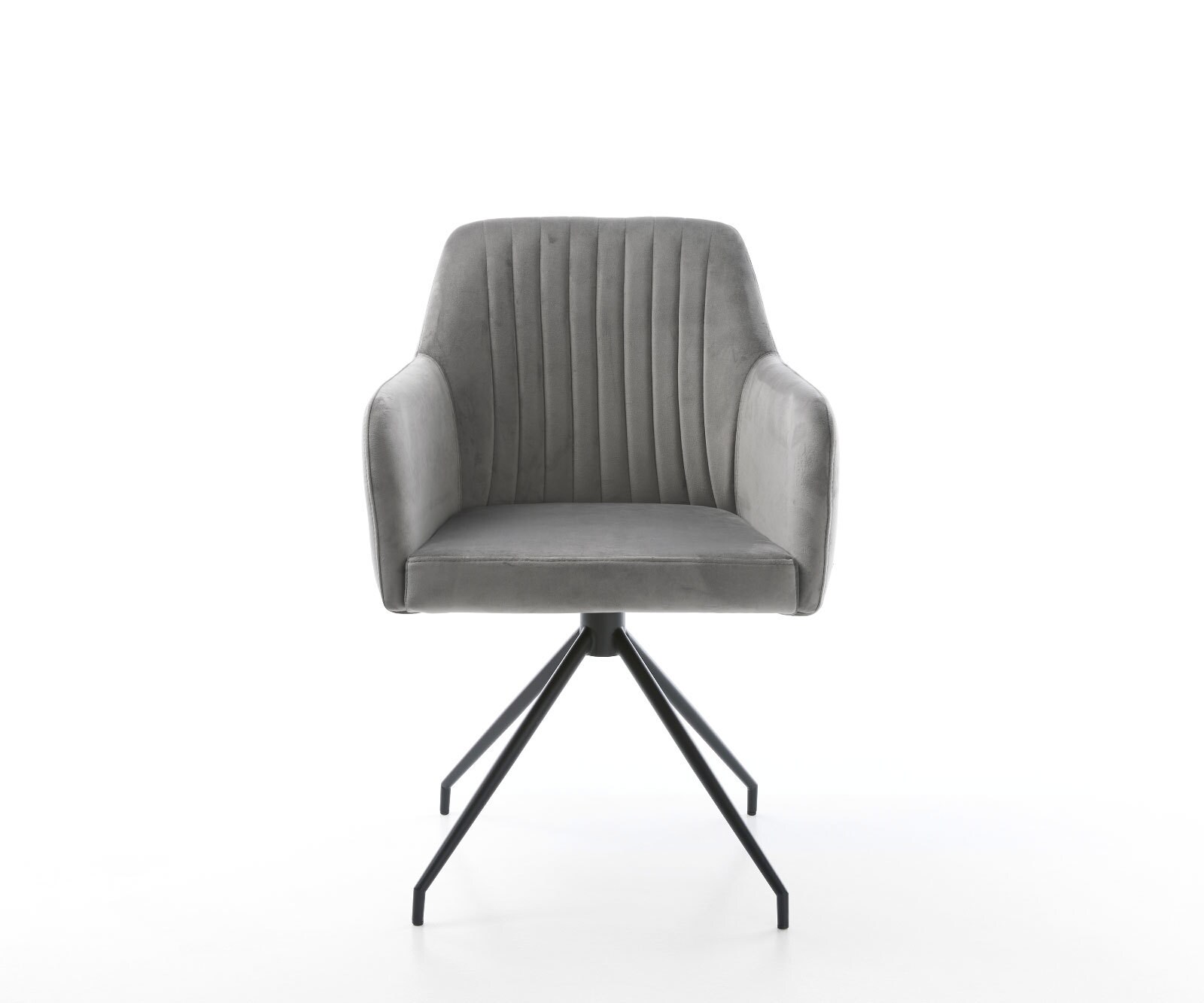 Eetkamerstoel Greg-Flex fluweel grijs kruisframe conisch zwart pocketveer kern 1 Eetkamerstoel Greg-Flex fluweel grijs kruisframe conisch zwart pocketveer kern 1