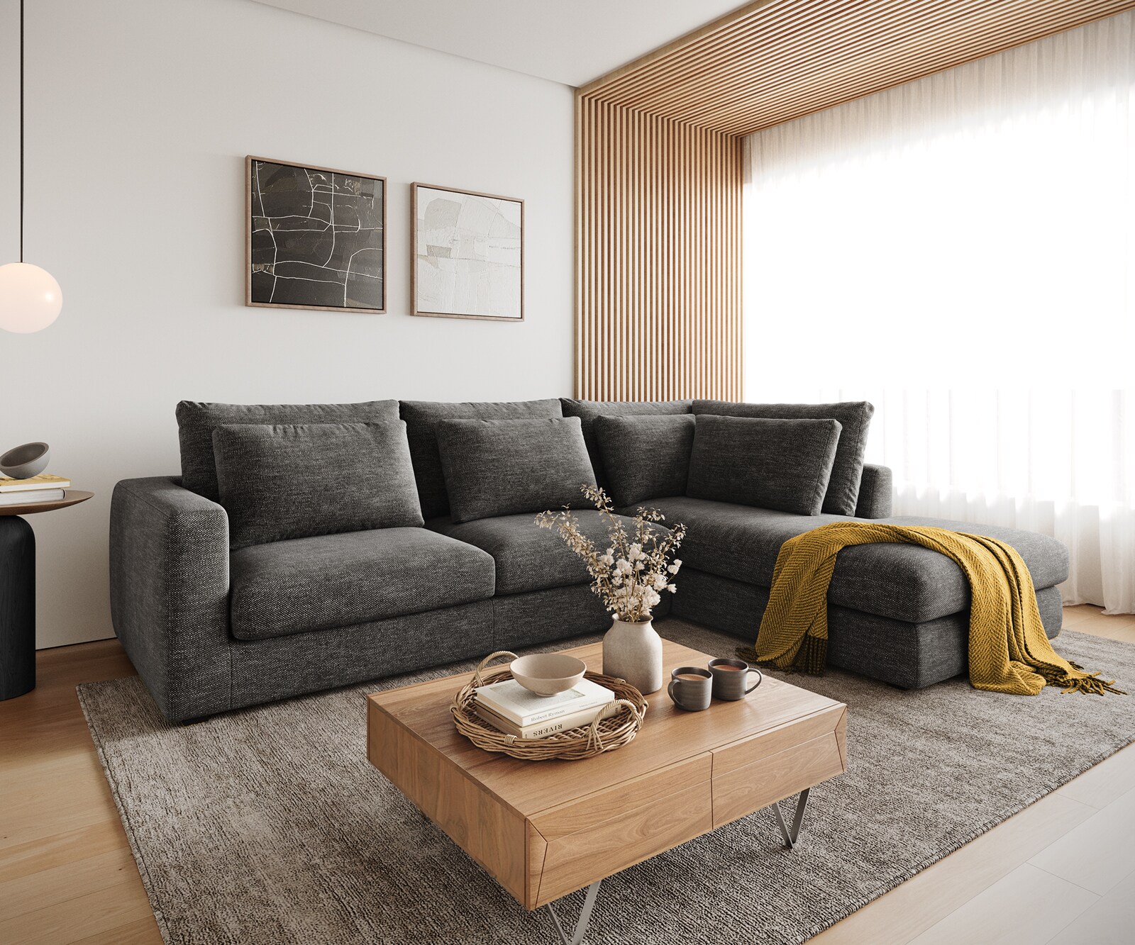Hoekbank Isla 330x225 cm mit ottoman