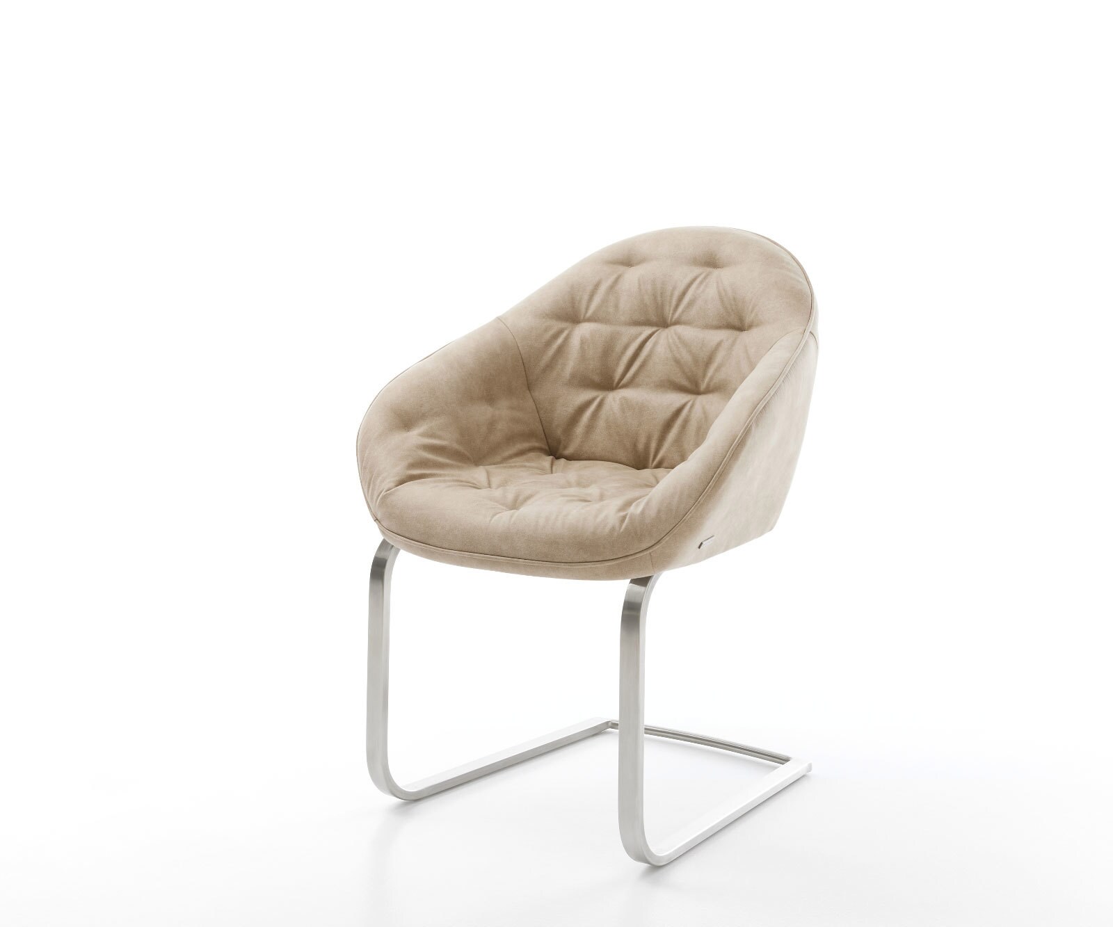 Sledemodel Gaio-Flex microvelours beige vintage sledemodel vlak roestvrij staal