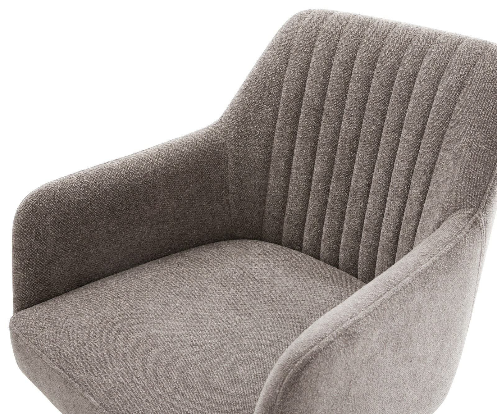 Sledemodel Greg-Flex zachte stof met structuur taupe sledemodel vlak roestvrij staal pocketveer kern 3