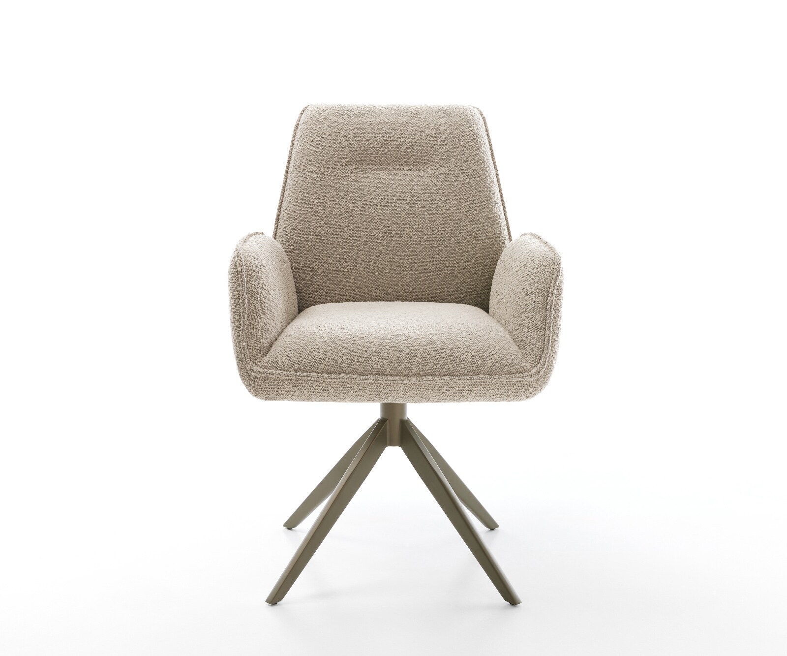 Draaistoel Zoa-Flex bouclé mud kruisframe breed afwerking met titanium 360° draaibaar rocker-functie pocketveer kern 1
