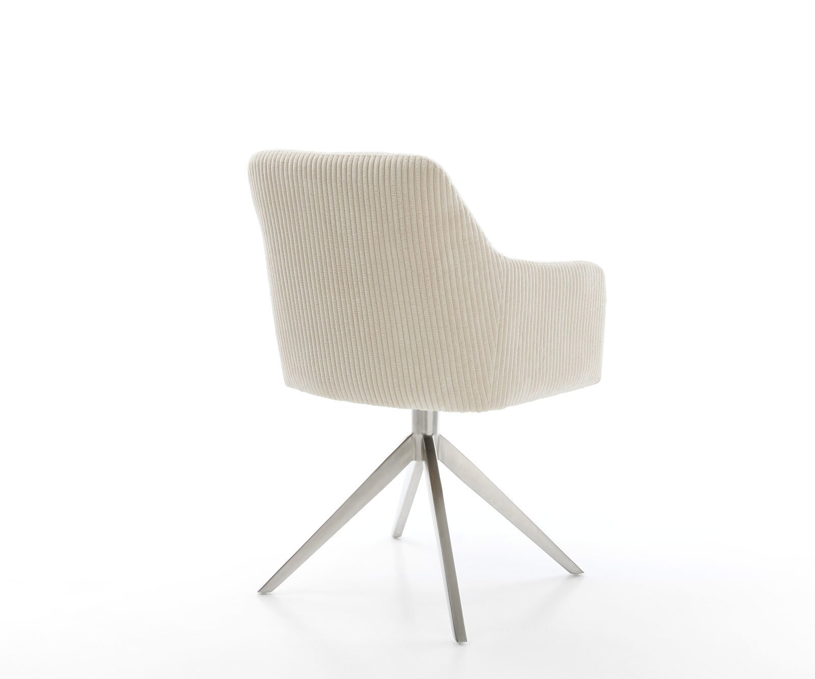 Eetkamerstoel Greg-Flex koord beige kruisframe breed roestvrij staal pocketveer kern 4