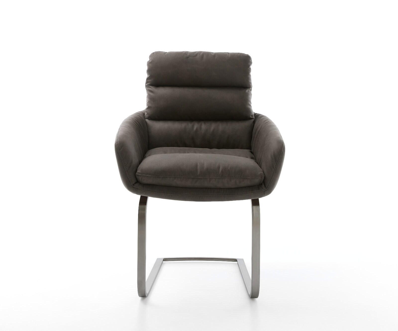 Sledemodel Abelia-Flex met armleuning microvelours antraciet vintage sledemodel vlak grafiet 1