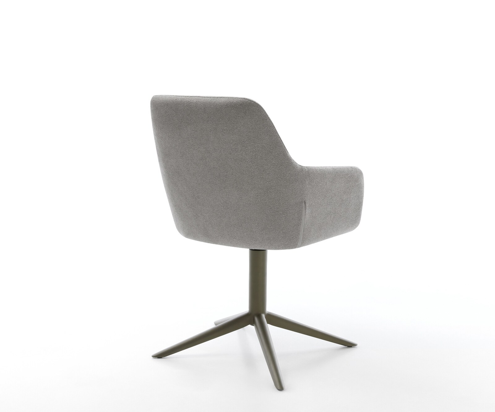 Draaistoel Pejo-Flex zachte stof met structuur grijs kruispoot afwerking met titanium 360° draaibaar rocker-functie pocketveer kern 5