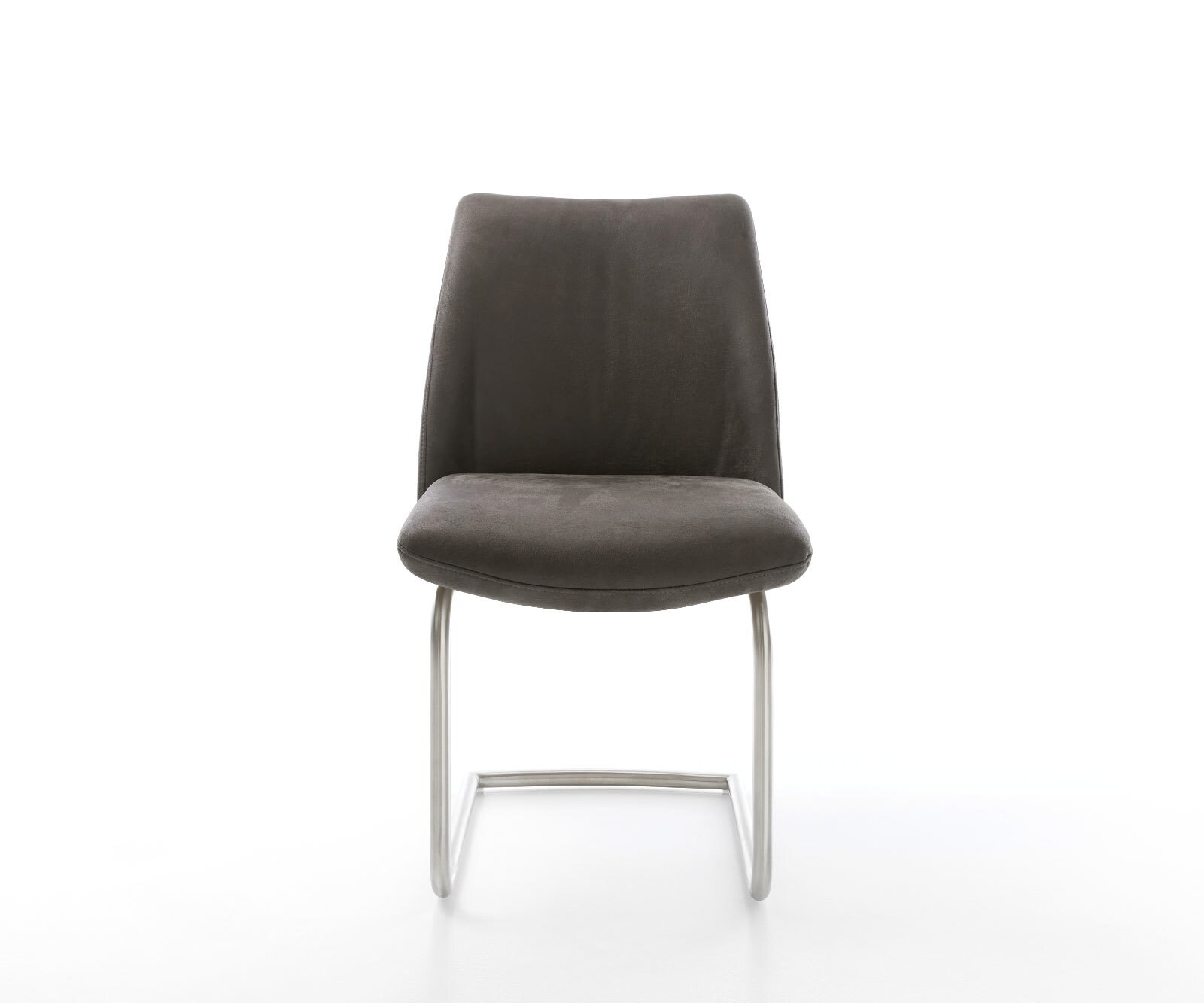 Sledemodel Elso-Flex microvelours antraciet vintage sledemodel rond roestvrij staal pocketveer kern 1