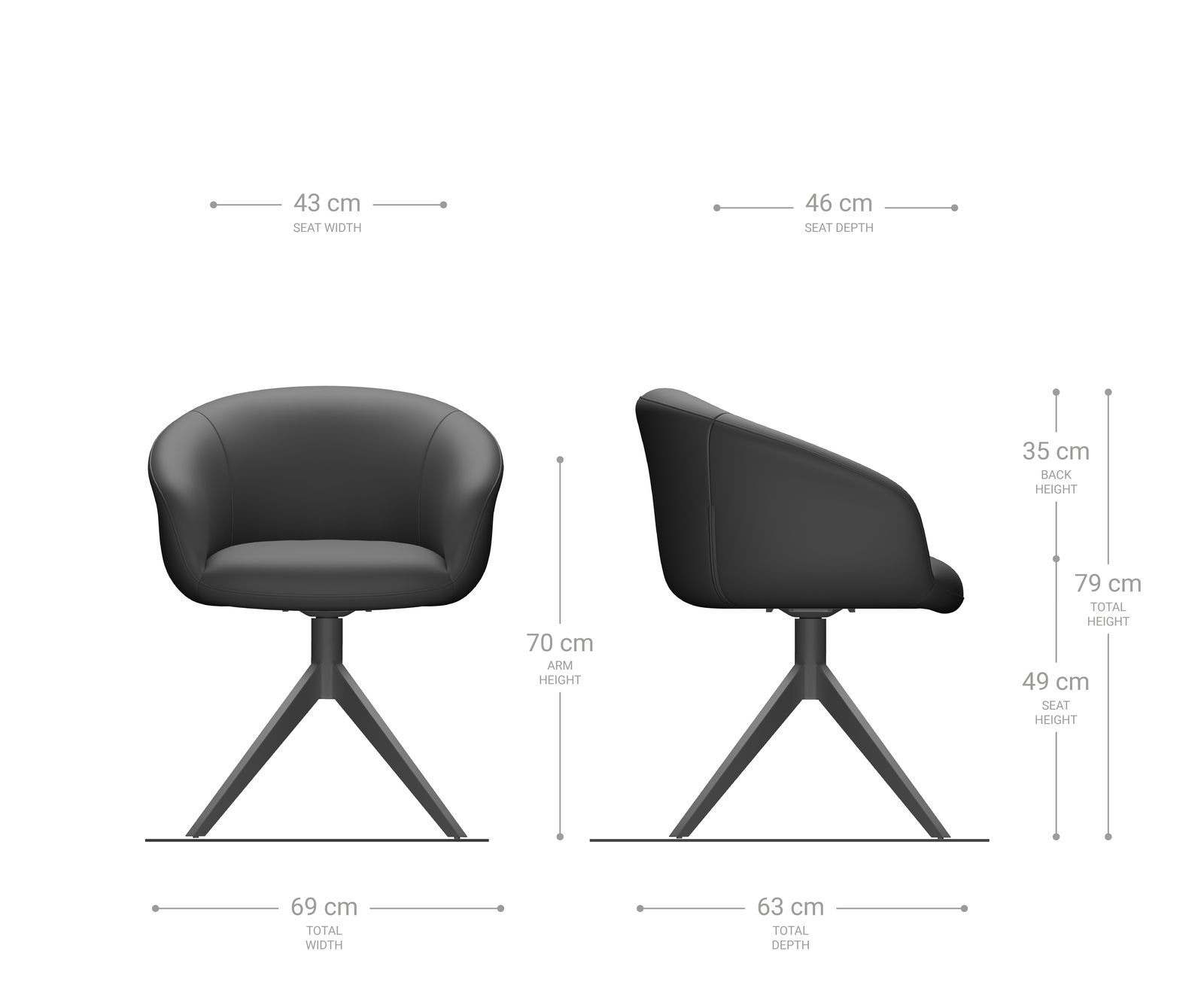Draaistoel Vinka-Flex met armleuning bouclé wit kruisframe breed zwart 360° draaibaar pocketveer kern 6 Draaistoel Vinka-Flex met armleuning bouclé wit kruisframe breed zwart 360° draaibaar pocketveer kern 6