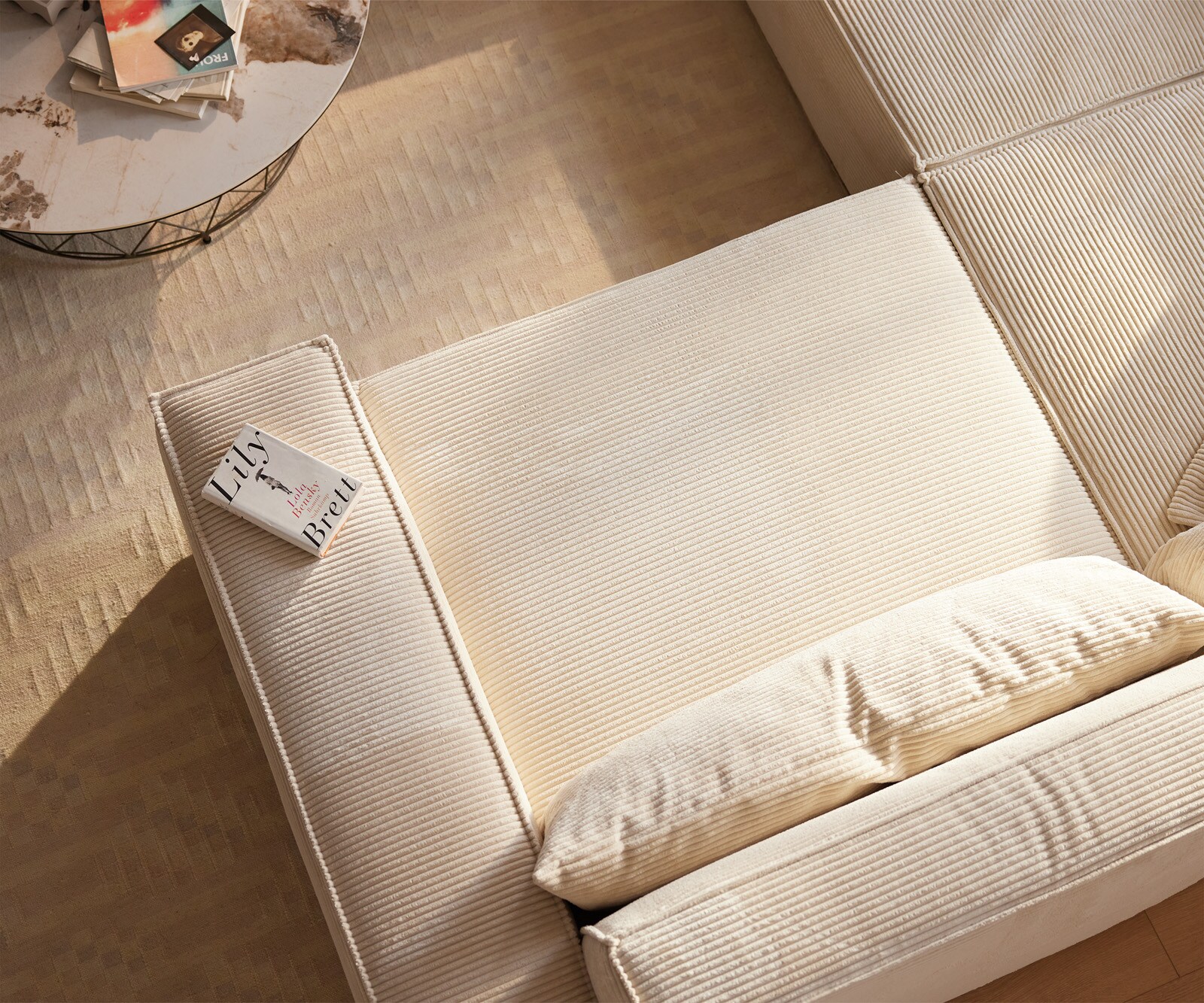 Woonkamer landschap Sirpio XL 360x260 cm Snoer beige recamiere variabel 4