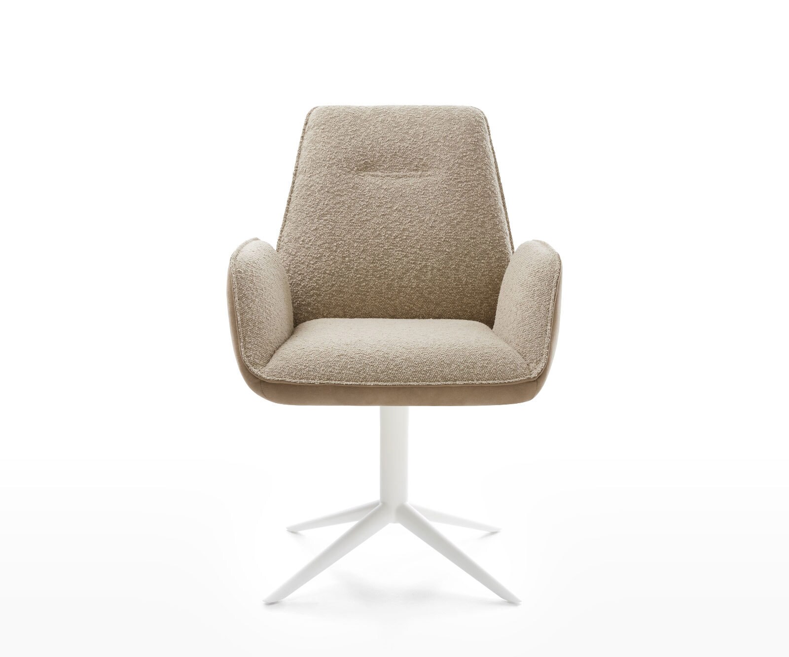 Draaistoel Zoa-Flex materiaalmix mud kruispoot wit 360° draaibaar rocker-functie pocketveer kern 1