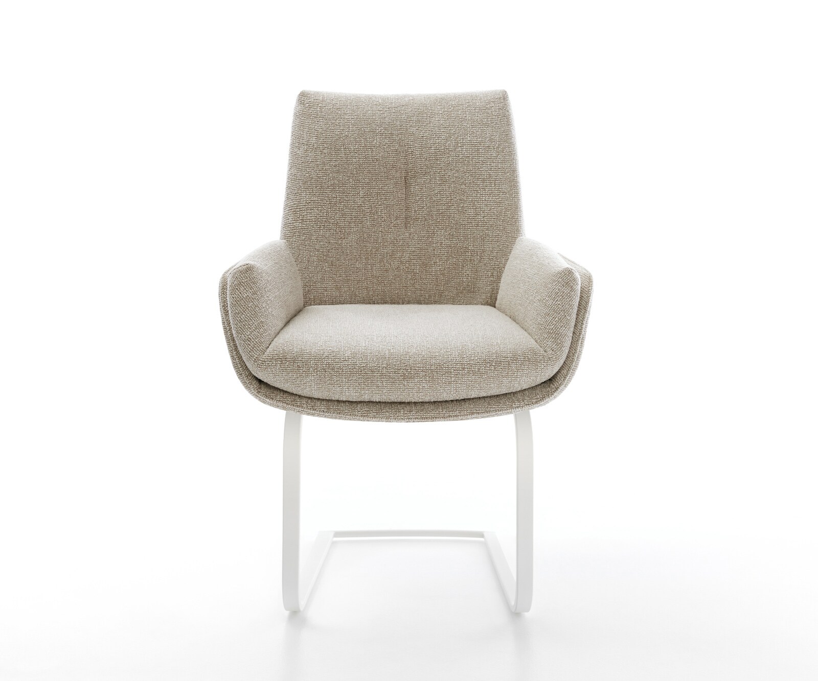 Sledemodel Clea-Flex geweven stof beige sledemodel vlak wit pocketveer kern 2