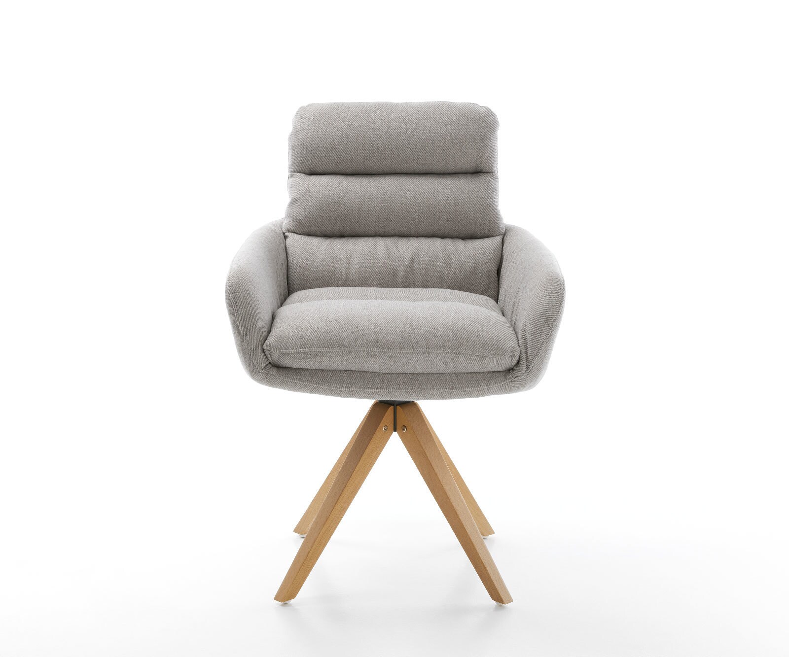 Eetkamerstoel Abelia-Flex met armleuning stripes lichtgrijs houten frame hoekig natuur 3 Eetkamerstoel Abelia-Flex met armleuning stripes lichtgrijs houten frame hoekig natuur 3