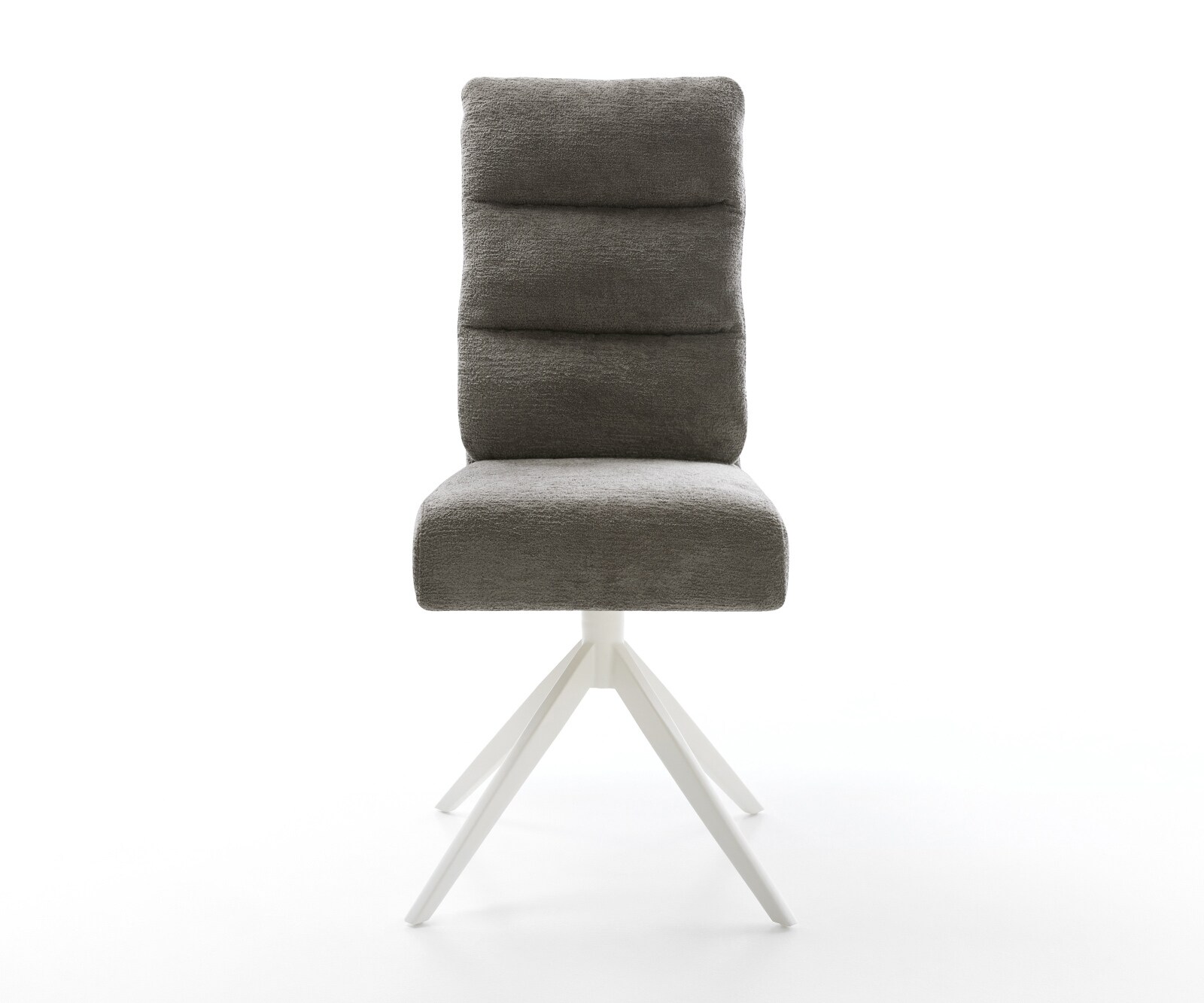 Draaistoel Pela-Flex bouclé zacht mud kruisframe breed wit 360° draaibaar rocker-functie pocketveer kern 2