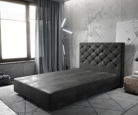 Boxspring-frame Dream-Great 120x200 microvezel antraciet Vintage
