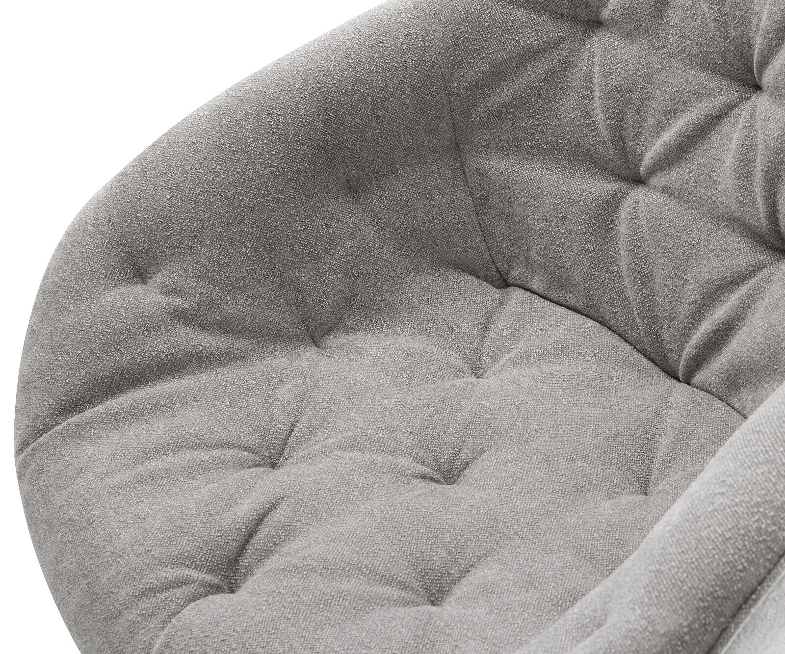 Draaistoel Gaio-Flex zachte stof met structuur grijs kruisframe breed zwart 360° draaibaar rocker-functie 3