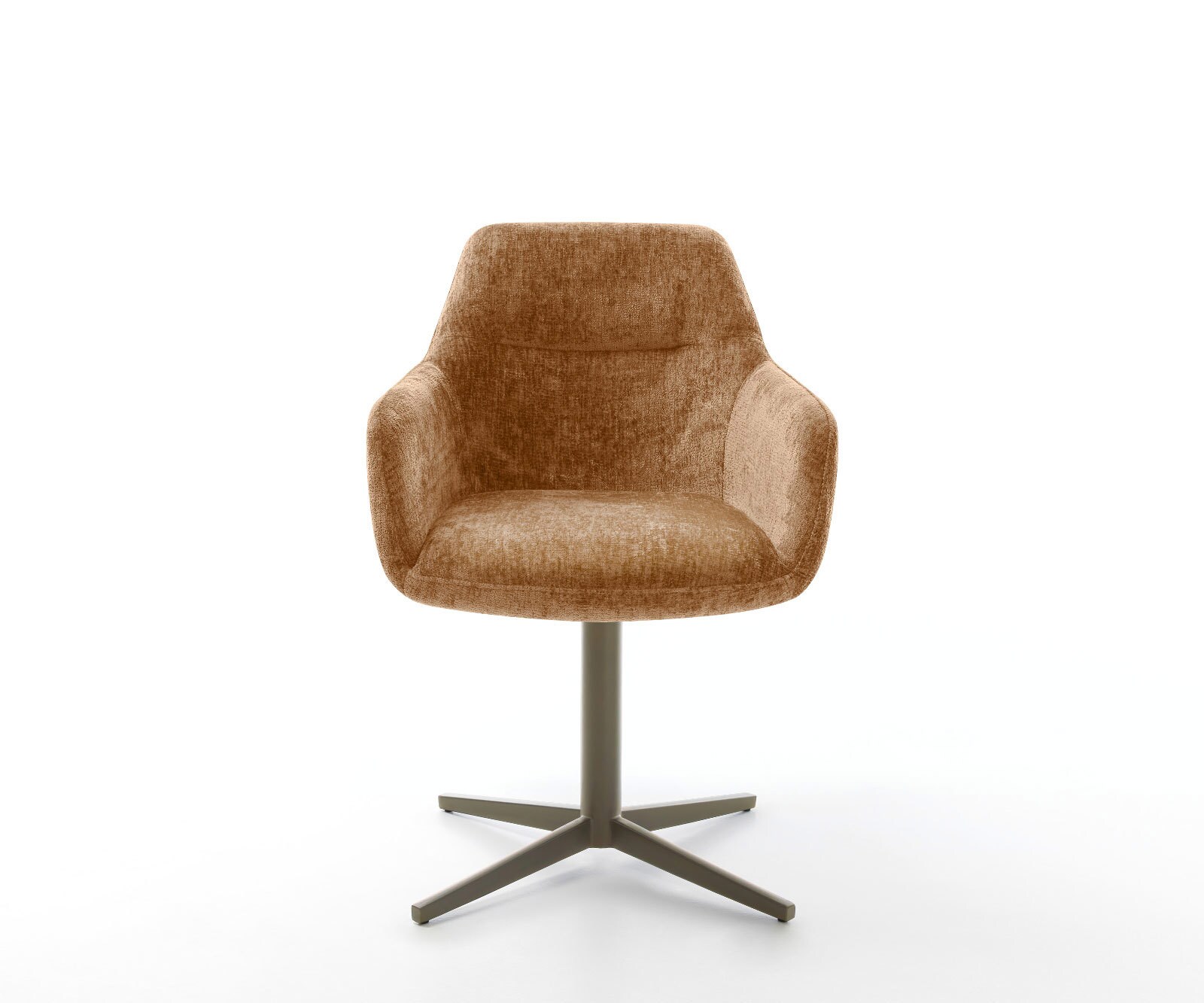 Draaistoel Pejo-Flex chenille Roest kruispoot afwerking met titanium 360° draaibaar pocketveer kern 1