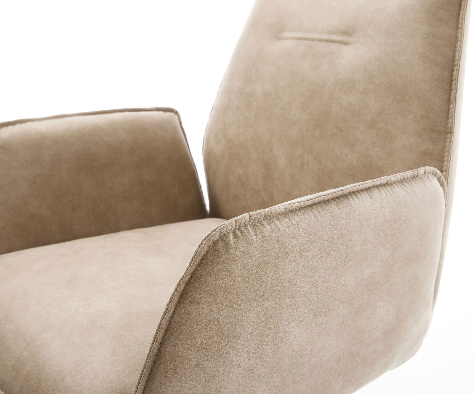 Draaistoel Zoa-Flex microvelours beige vintage kruisframe breed grafiet 360° draaibaar rocker-functie pocketveer kern 3