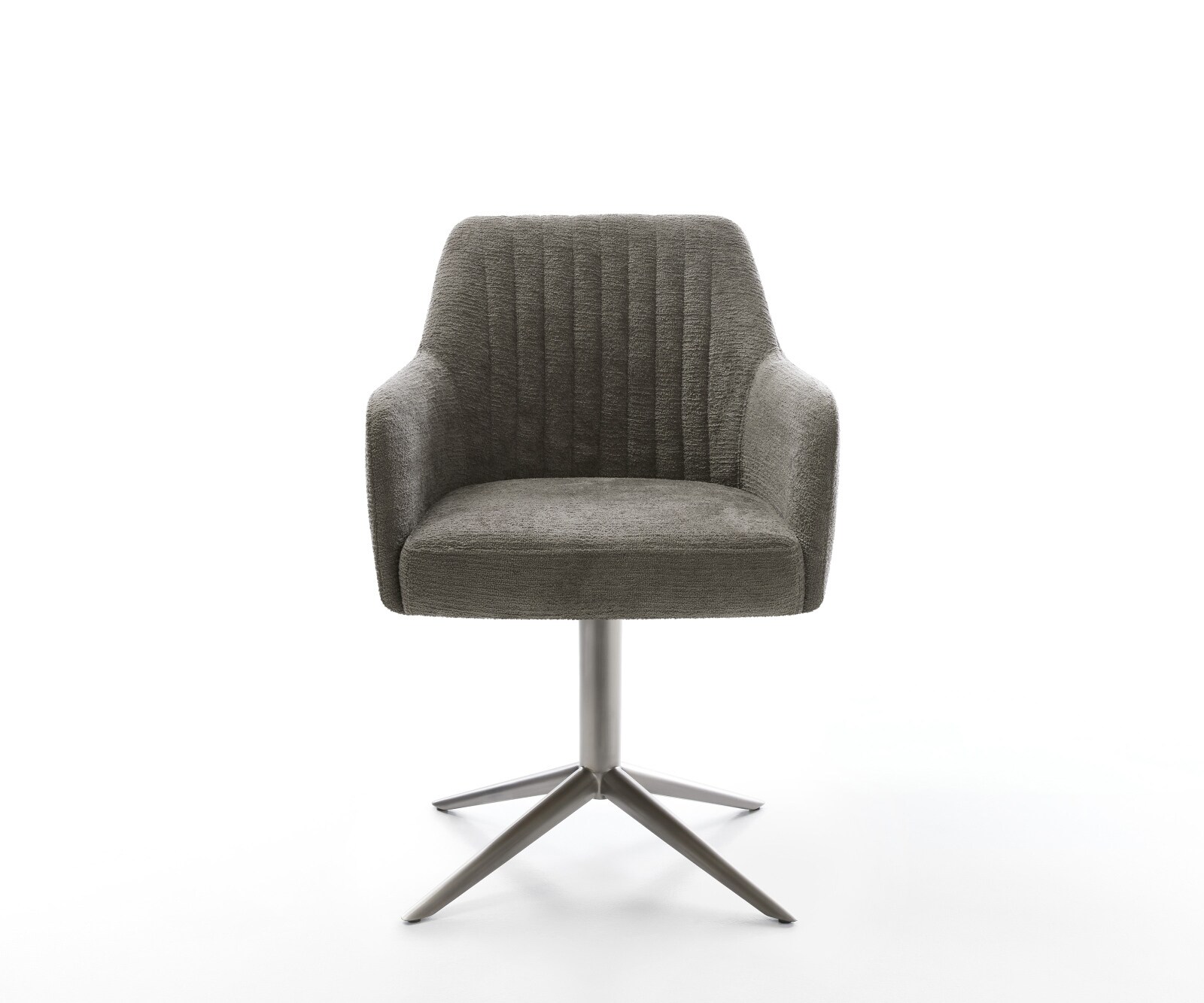 Draaistoel Greg-Flex bouclé zacht mud kruispoot grafiet 360° draaibaar rocker-functie pocketveer kern 1