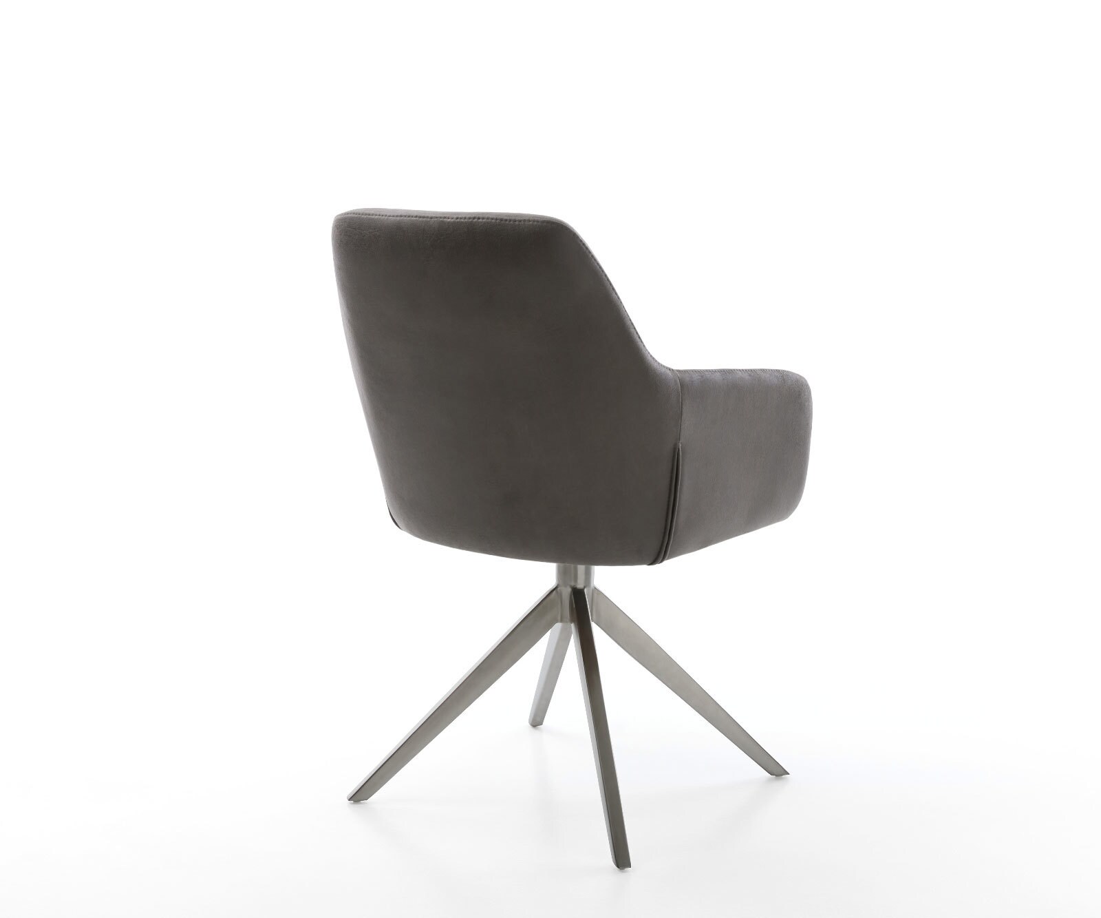 Draaistoel Pejo-Flex microvelours antraciet vintage kruisframe breed grafiet 360° draaibaar rocker-functie pocketveer kern 4