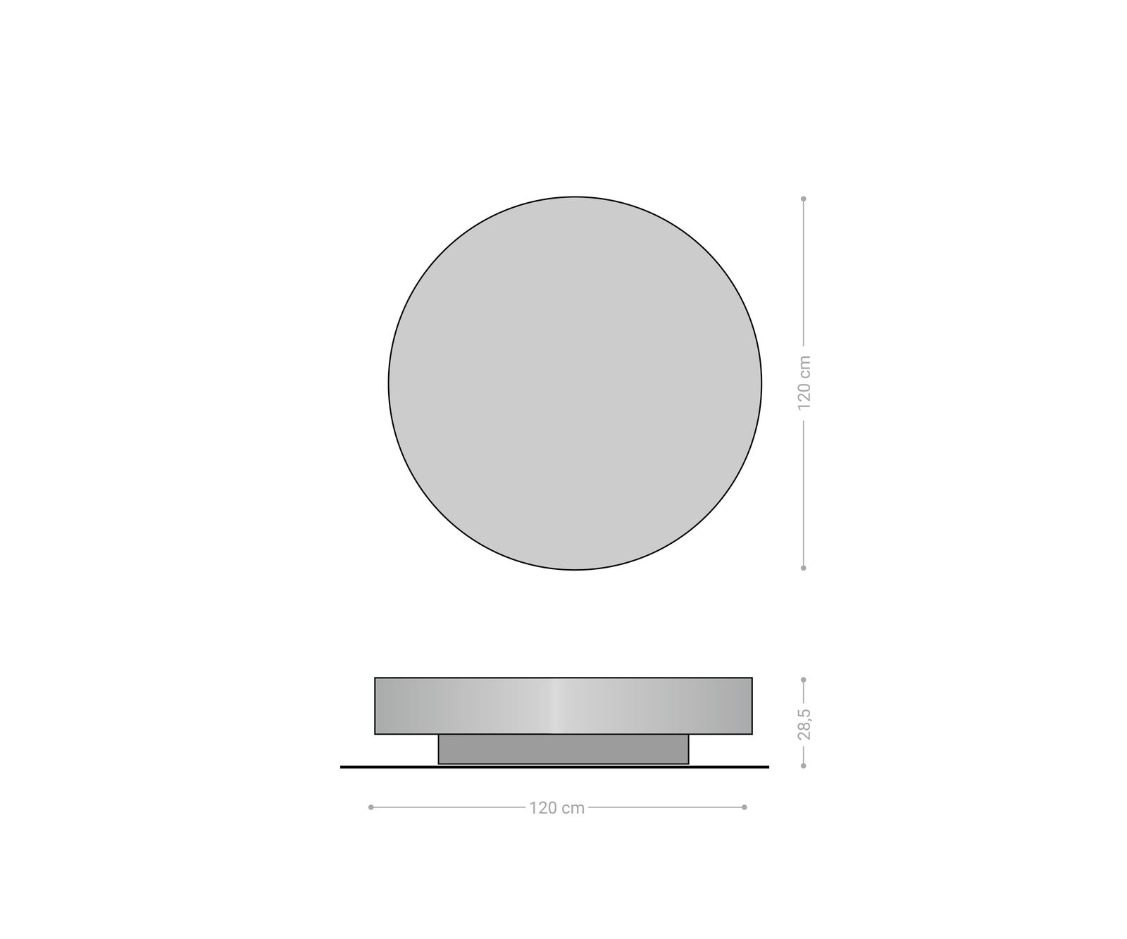 Salontafel Ryo 120x30 cm mezaal goud 5
