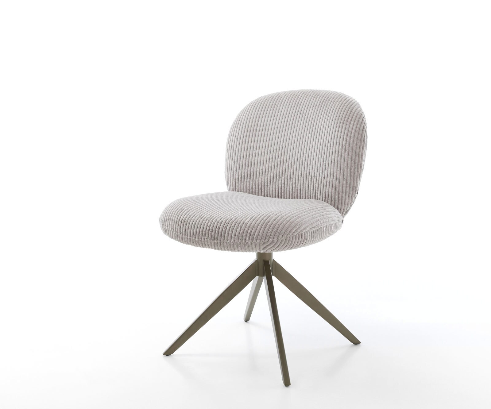 Draaistoel Nube-Flex koord zilver grijs kruisframe breed afwerking met titanium 360° draaibaar rocker-functie pocketveer kern