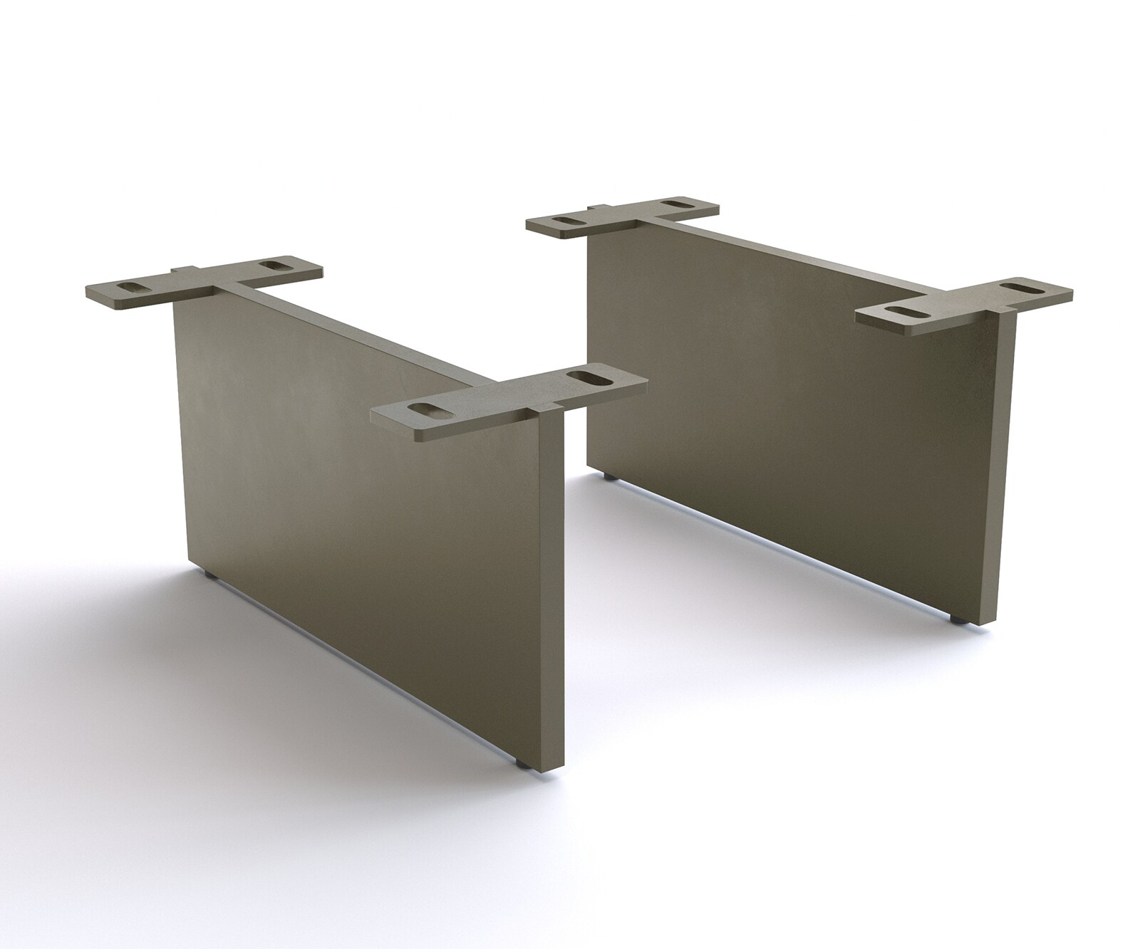 Poot zwevende look effectafwerking titanium 15 cm voor kastmeubels met een diepte van 35 cm (set van 2) 1