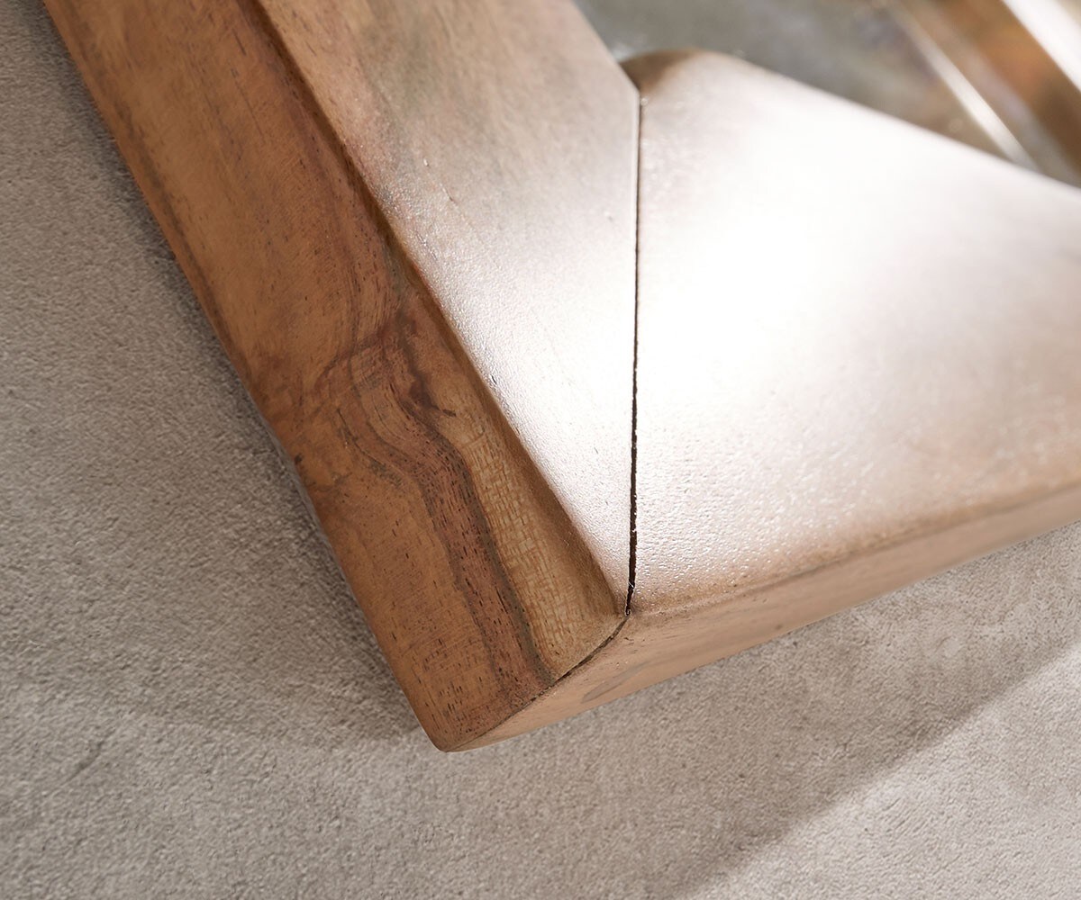 Wandspiegel Live-Edge 135x85 cm acacia natuur boomrand 3