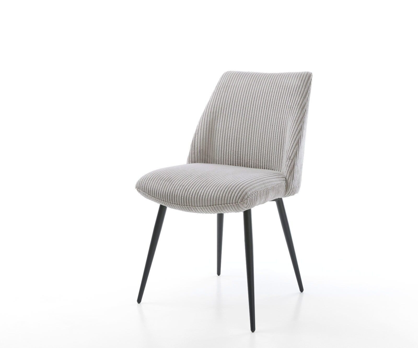 Eetkamerstoel Elso-Flex koord zilver grijs 4-poot conisch zwart pocketveer kern 1