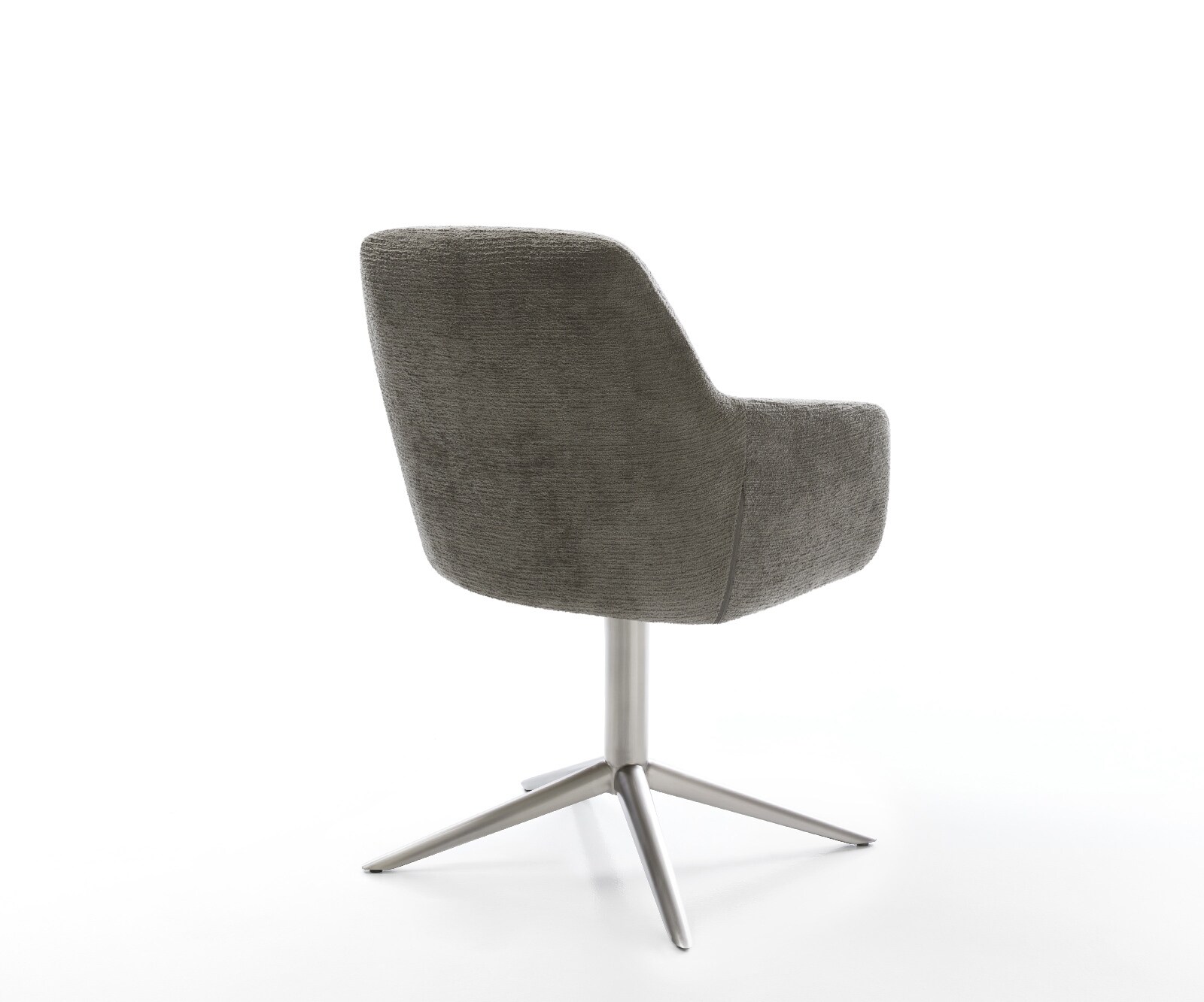 Draaistoel Pejo-Flex bouclé zacht mud kruispoot roestvrij staal 360° draaibaar rocker-functie pocketveer kern 4
