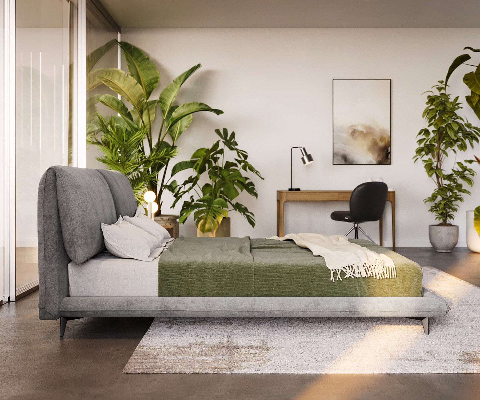 Bedframe Cusino 140x200 cm microvezel grijs 3 Bedframe Cusino 140x200 cm microvezel grijs 3